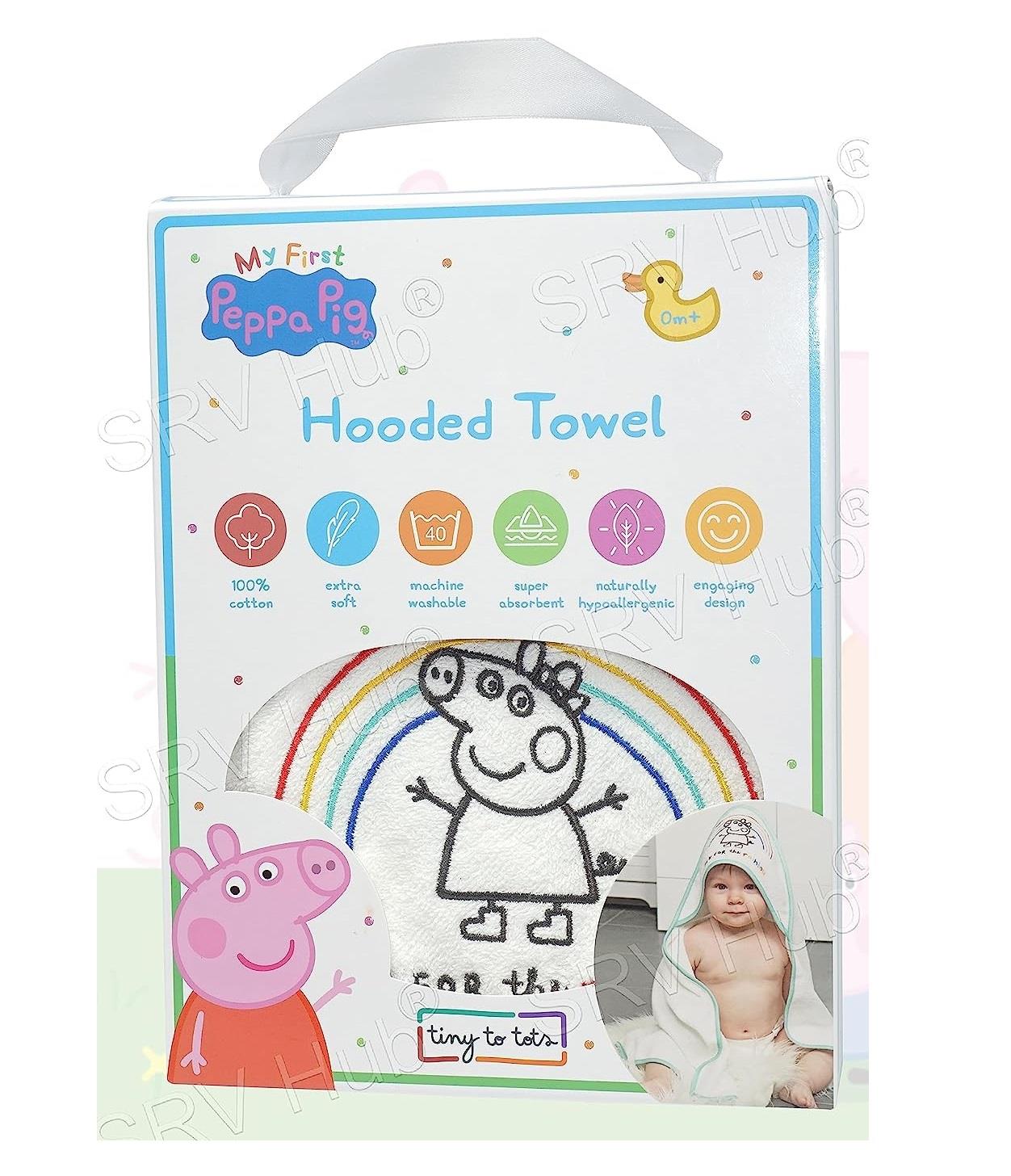 Peppa Pig Hooded Towel-Green Border