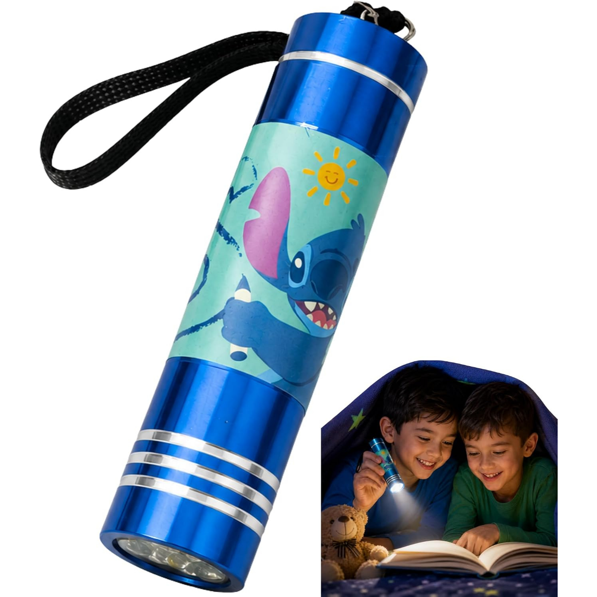 Disney Stitch 9 LED Mini Pink Flashlight 8.7cm