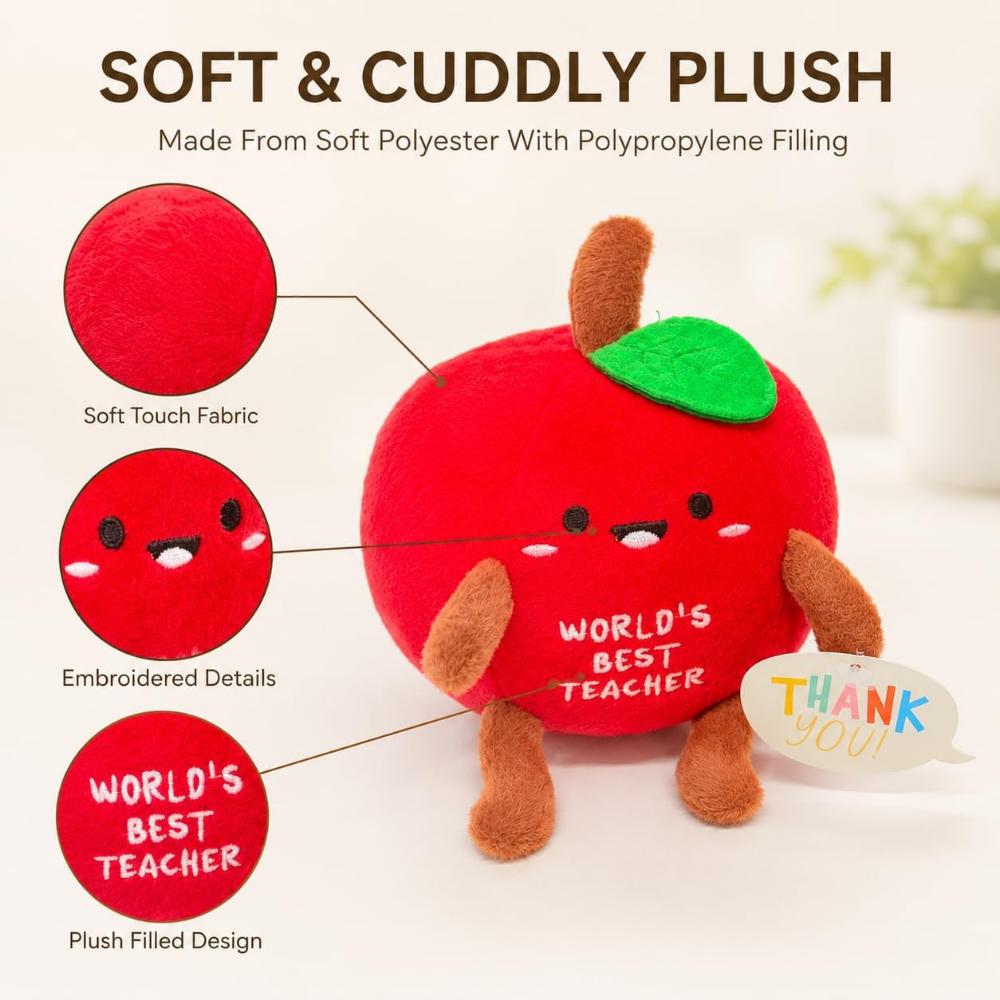 Best Teacher Plush Apple Toy