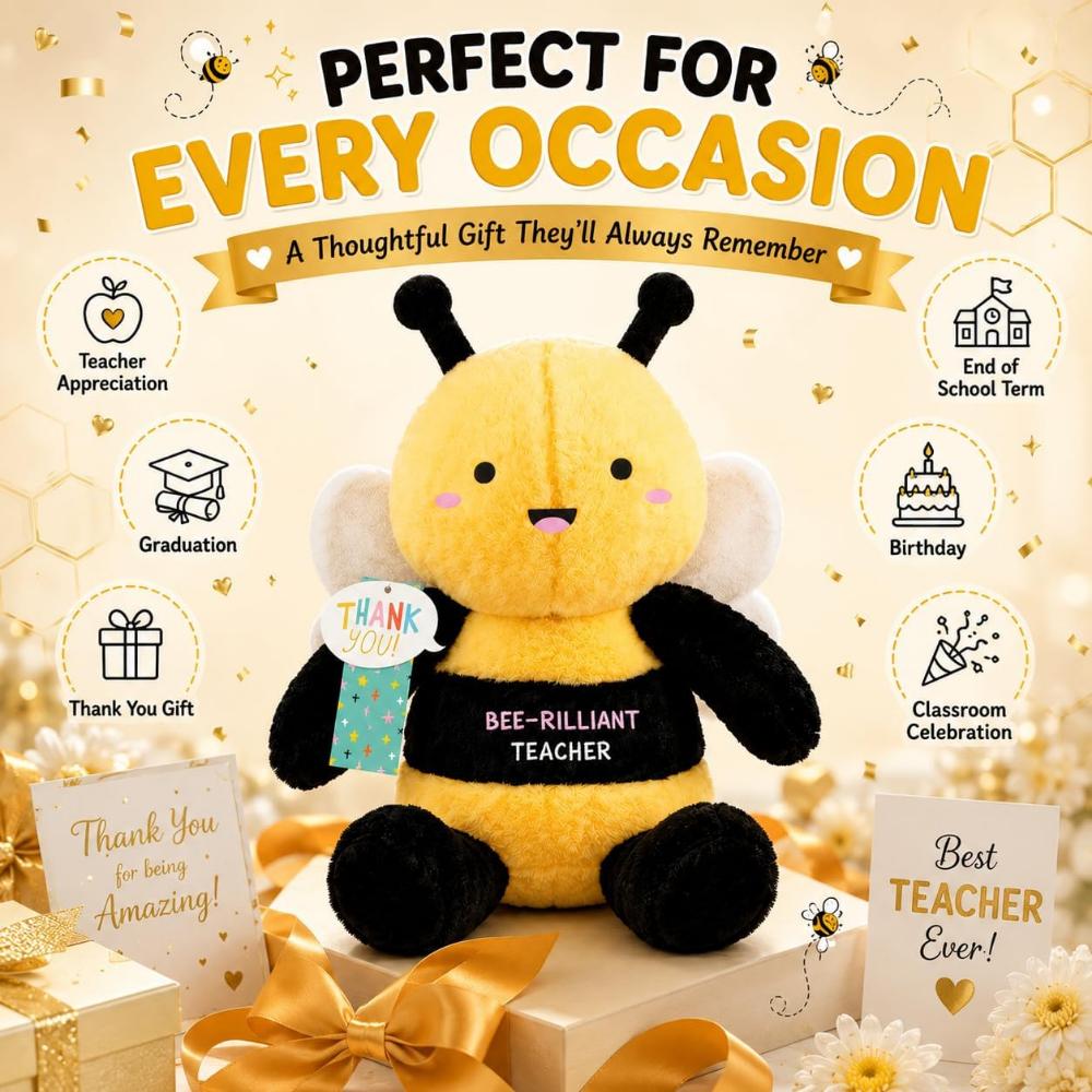 Best Teacher Plush Apple Toy