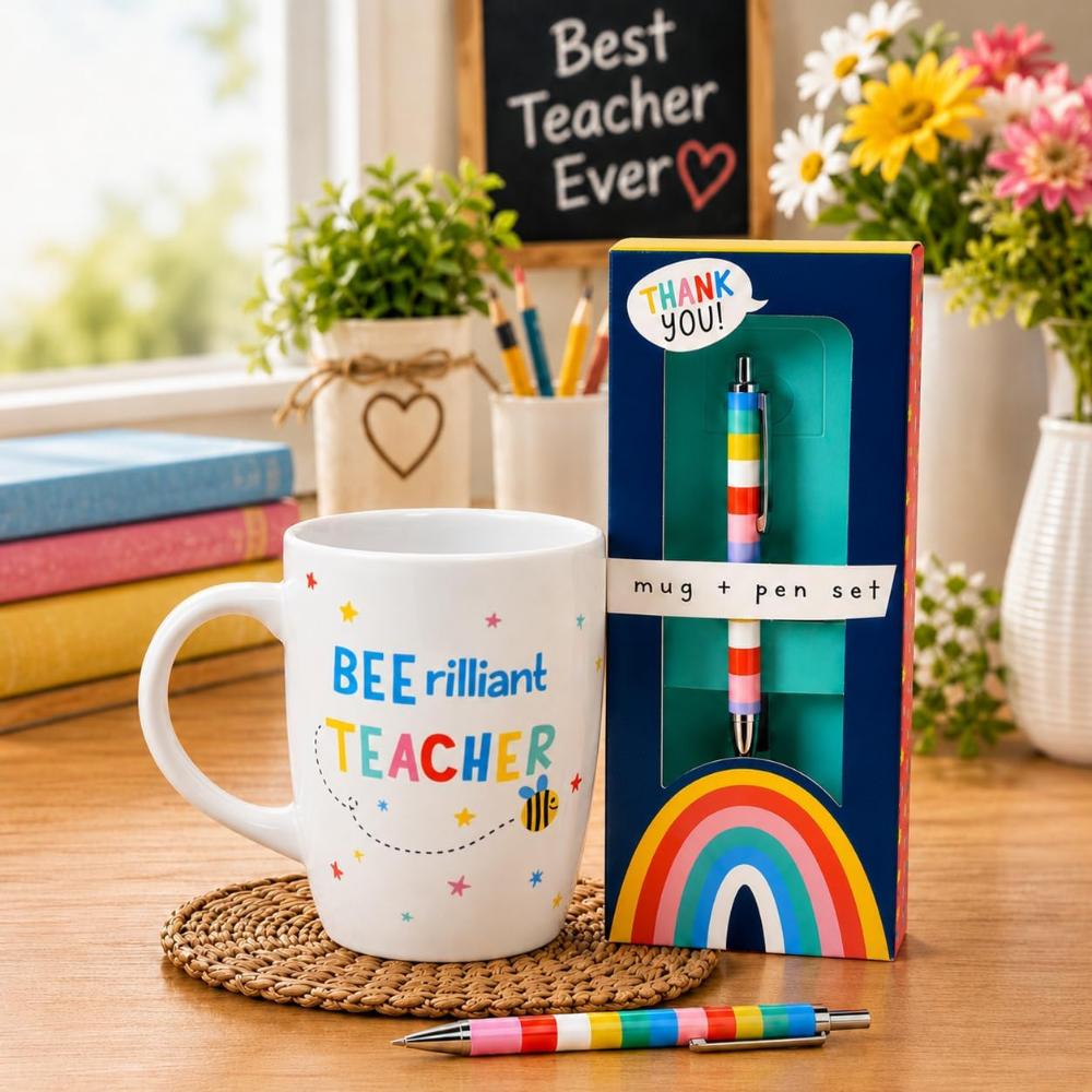 Teacher Ceramic Mug 400ml & Pen Gift Set