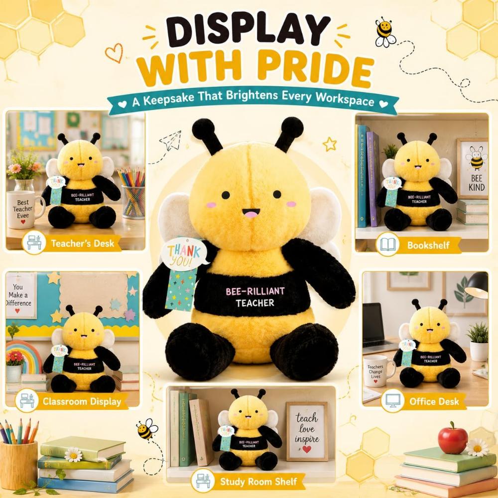 Best Teacher Plush Apple Toy