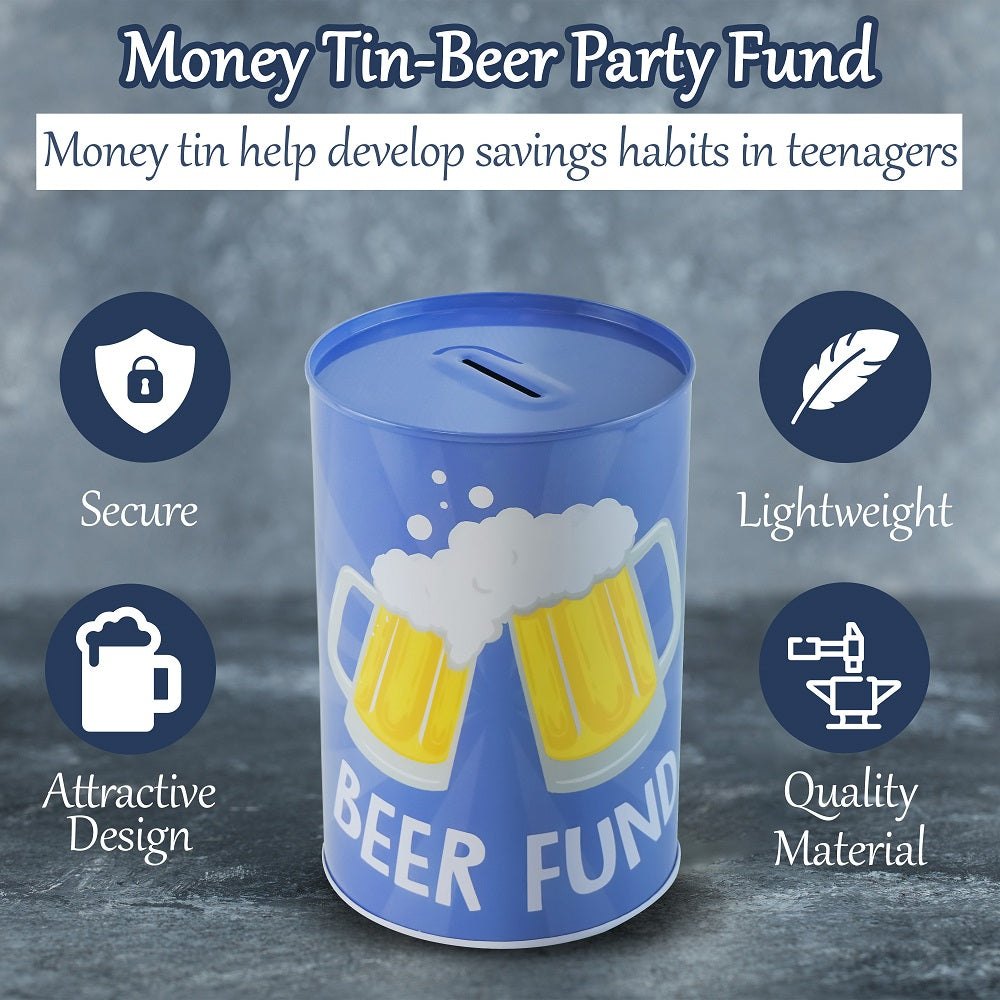 15cm Novelty Money Tin - Beer Fund