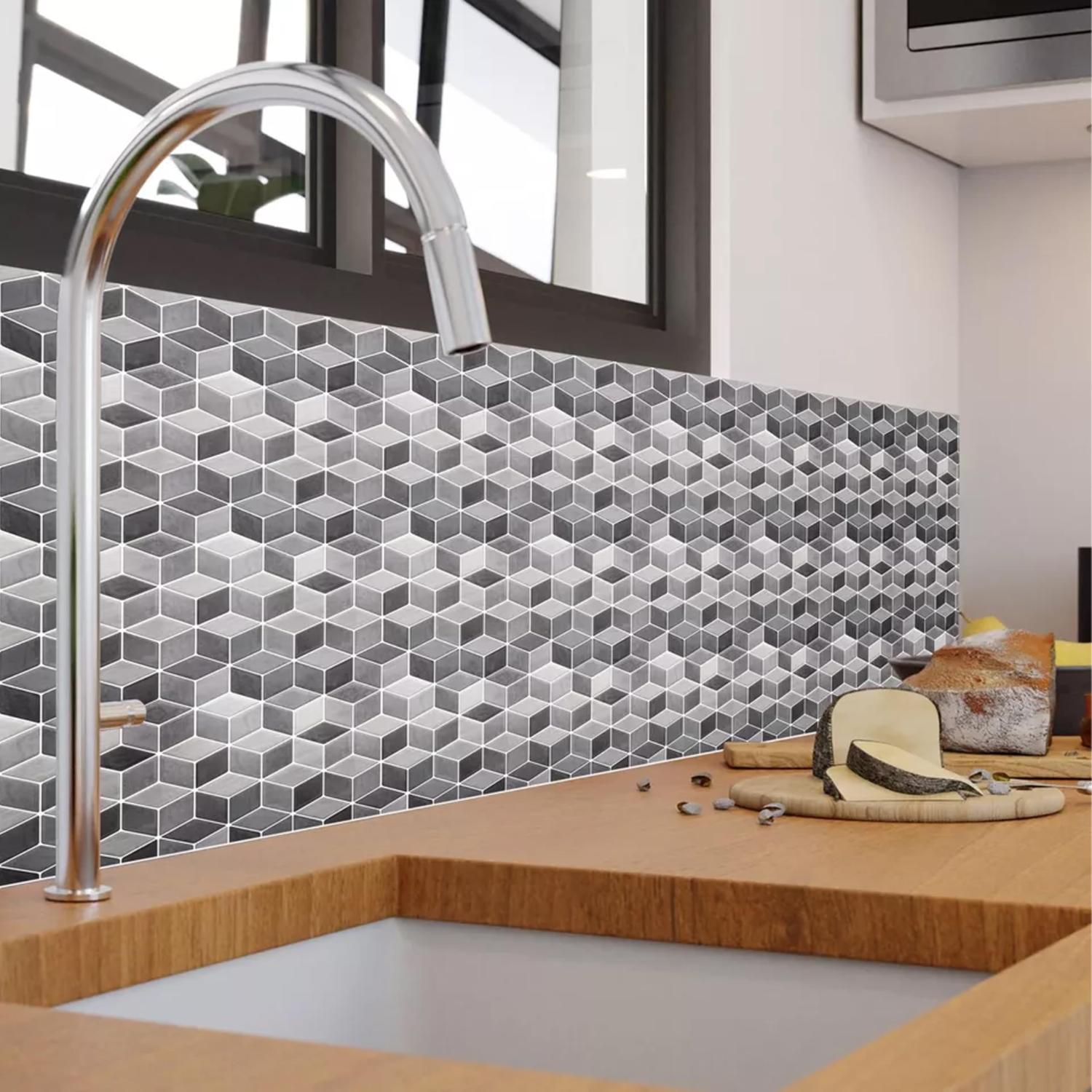 Self-Adhesive Mosaic Wall Tiles Waterproof Peel & Stick Panels