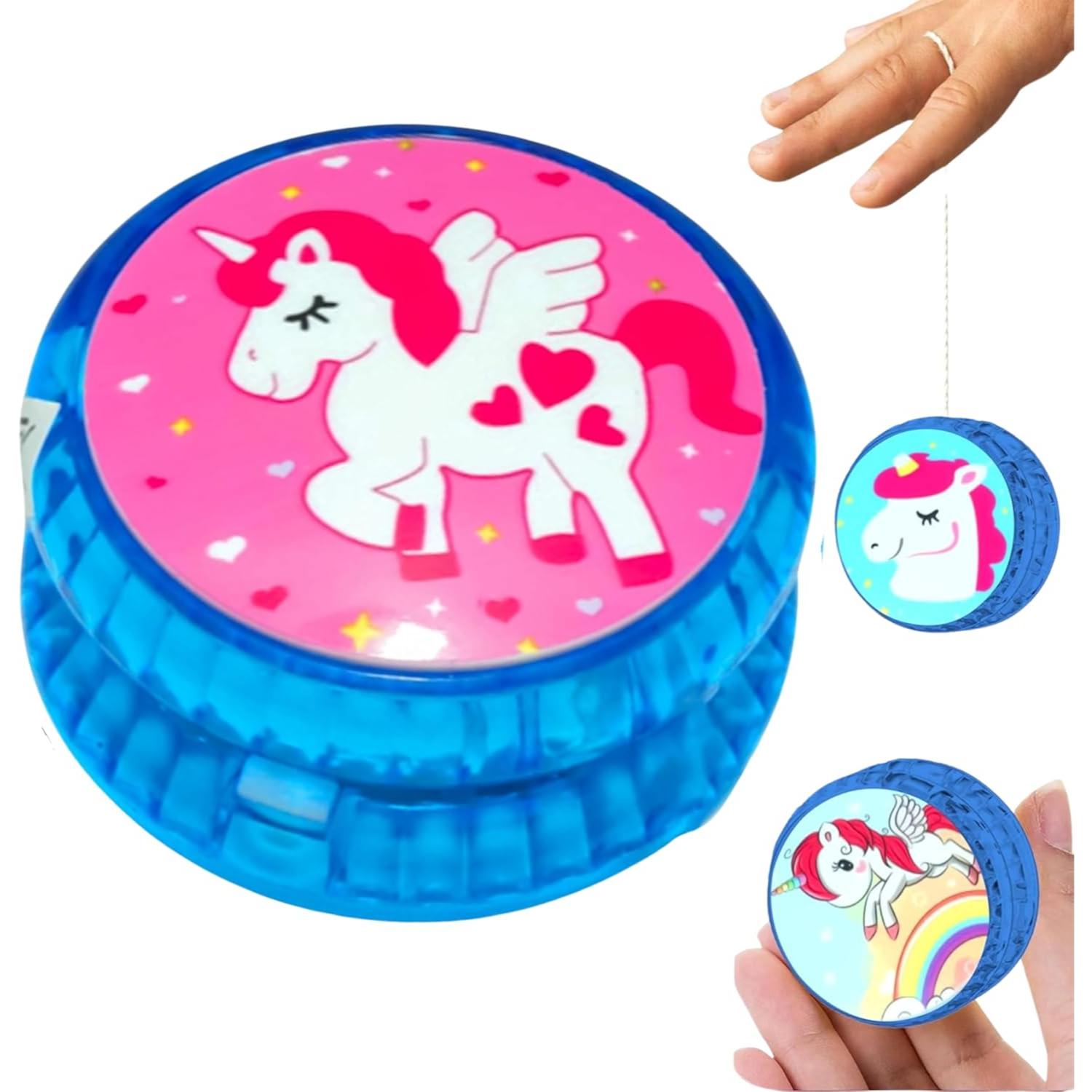 5.5cm LED Light-Up Unicorn Yo-Yos for Kids - Assorted