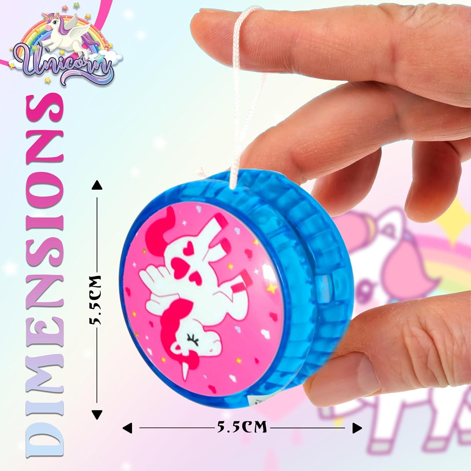 5.5cm LED Light-Up Unicorn Yo-Yos for Kids - Assorted
