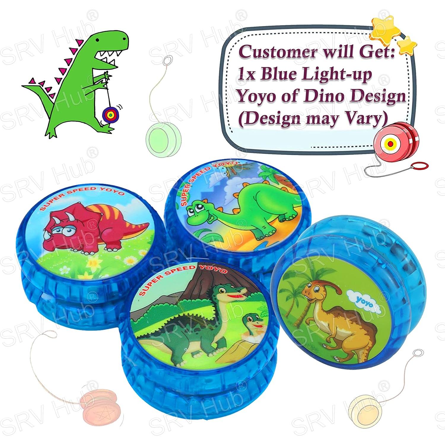 5.5cm Kids Light-Up Dinosaur Yo-Yo Toy with String - Assorted
