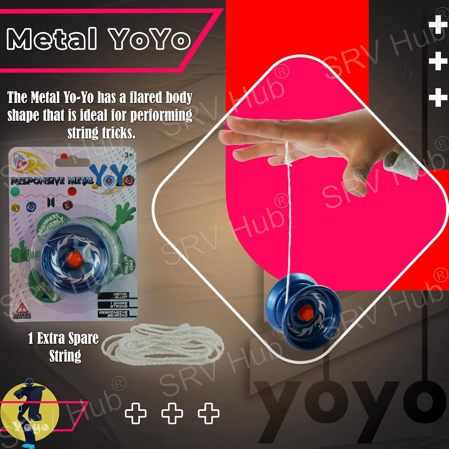 5cm Metal Responsive YoYos for Beginners – Assorted