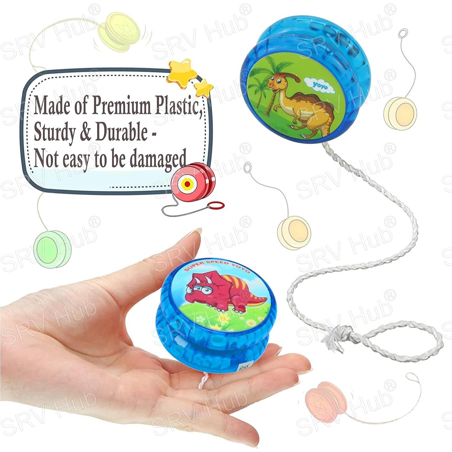 5.5cm Kids Light-Up Dinosaur Yo-Yo Toy with String - Assorted