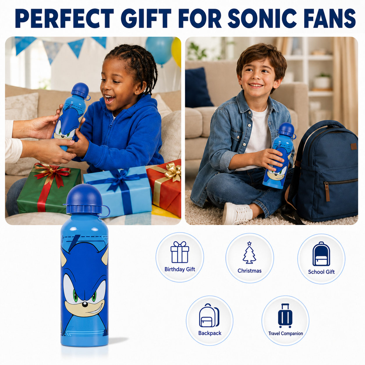 Sonic Aluminium Water Bottle 500ml