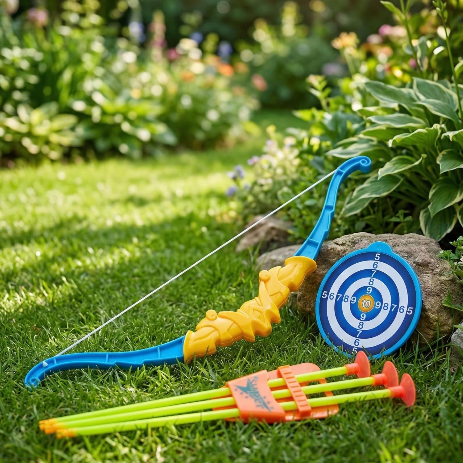 43cm Kids Archery Set with Bow, Arrow, Suction Arrows & Target – Assorted