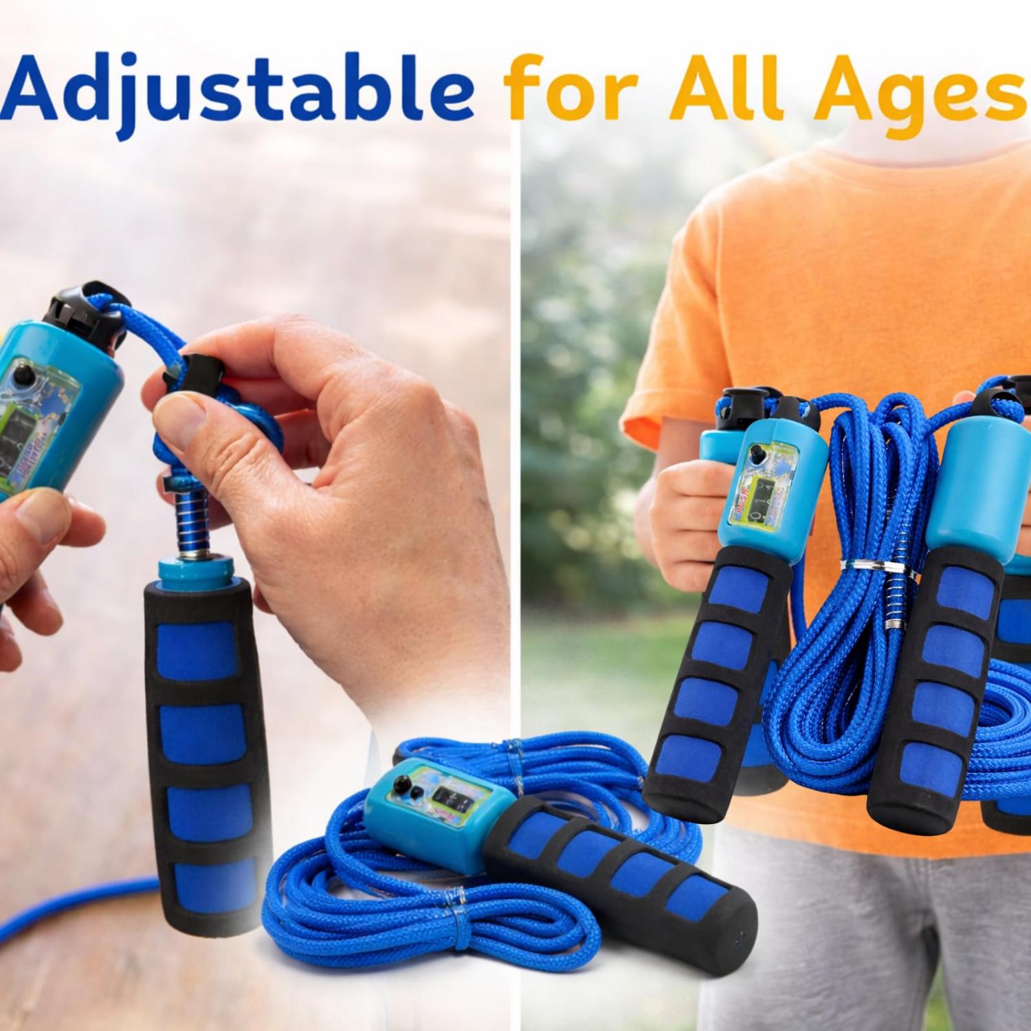 2.7m Adjustable Skipping Rope with Counter - Assorted