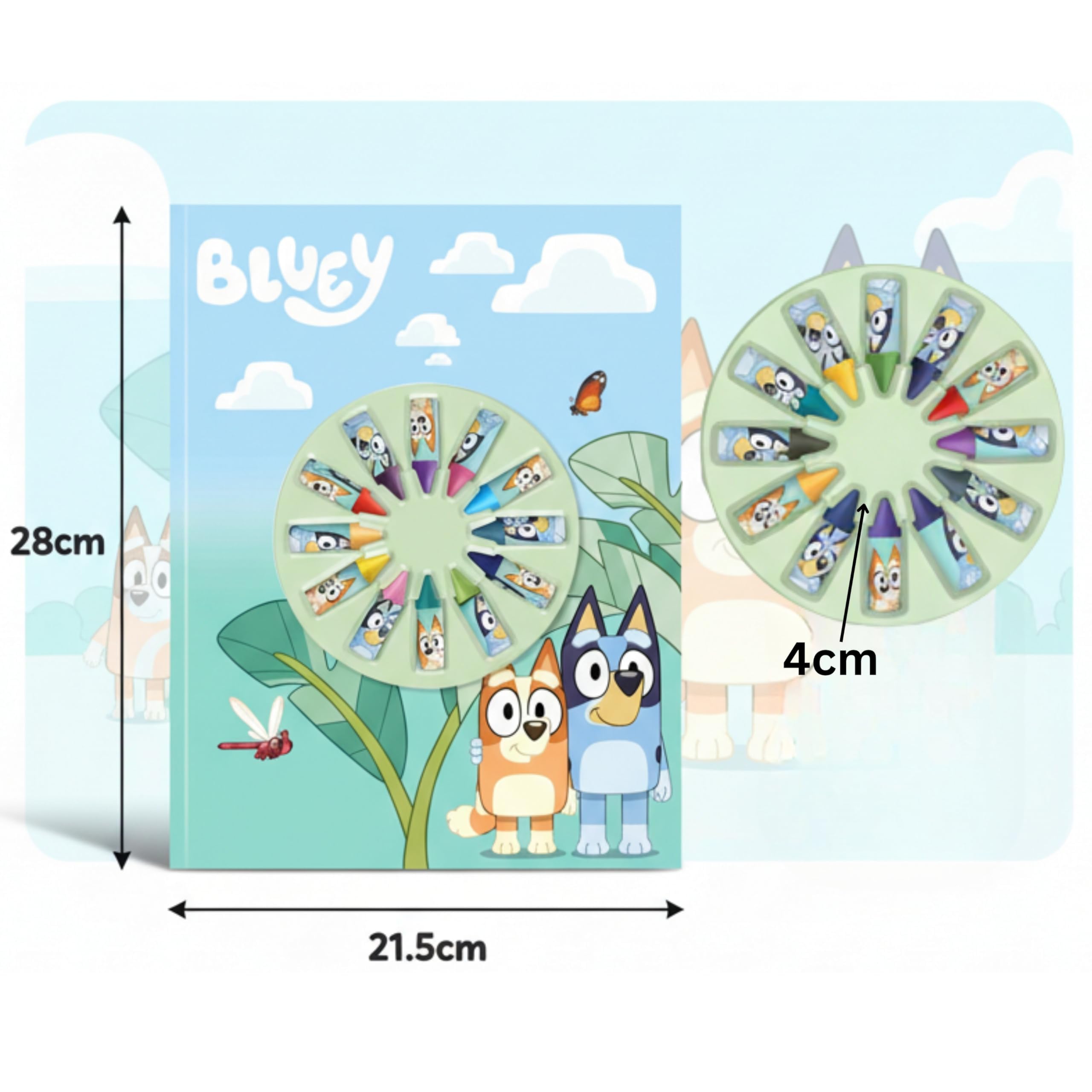 Kids Notebook & Mini Crayons Colouring Set – Assorted