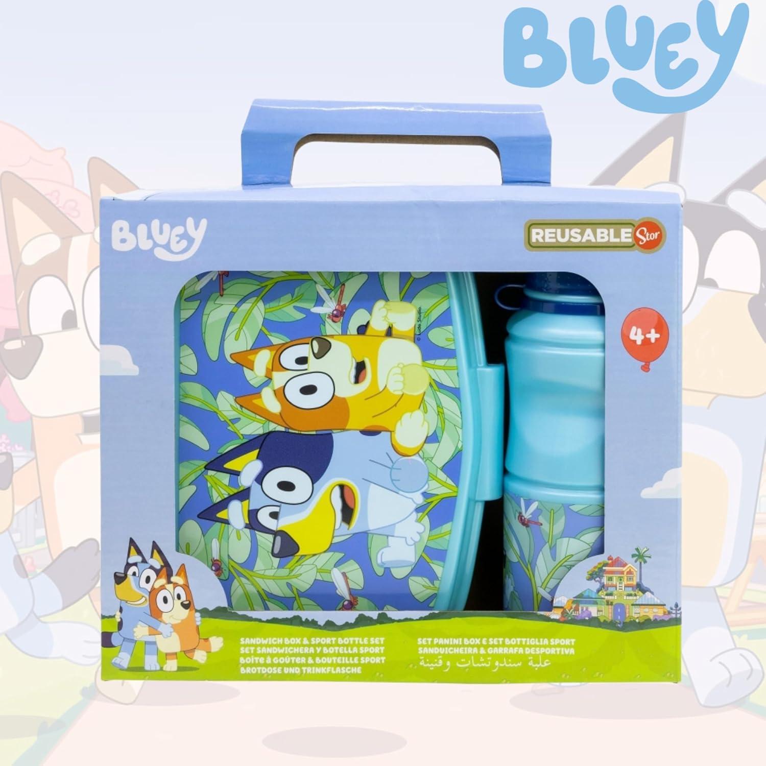 Kids Plastic Lunchbox with Aluminium Water Bottle Set - Assorted