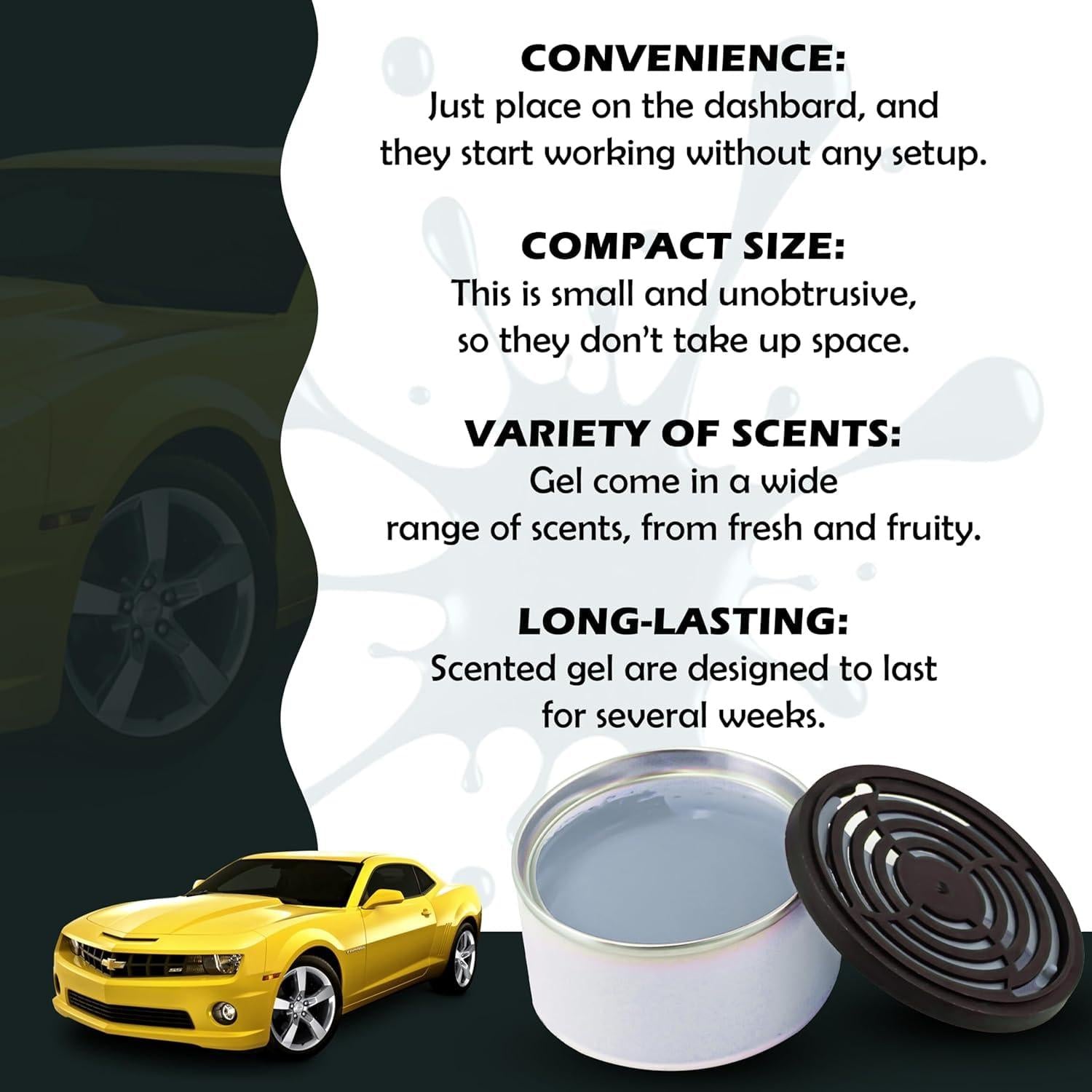 Gel Car Air Fresheners - 17g