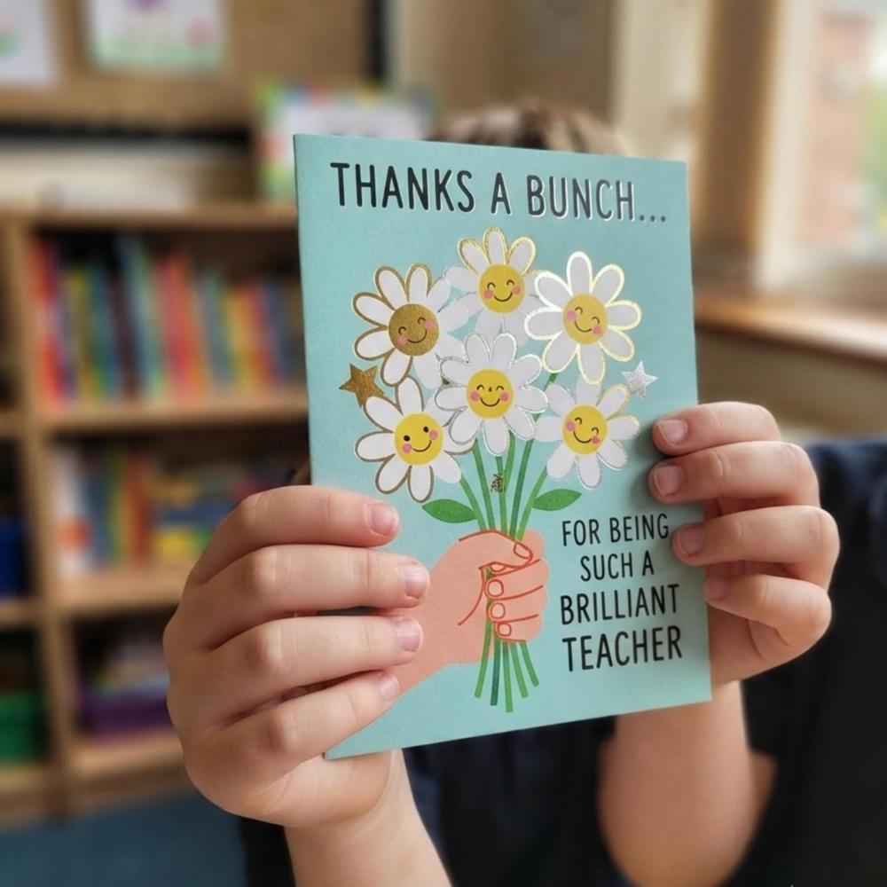 1x Random Teacher Greeting Card with Envelope - 16.5cm