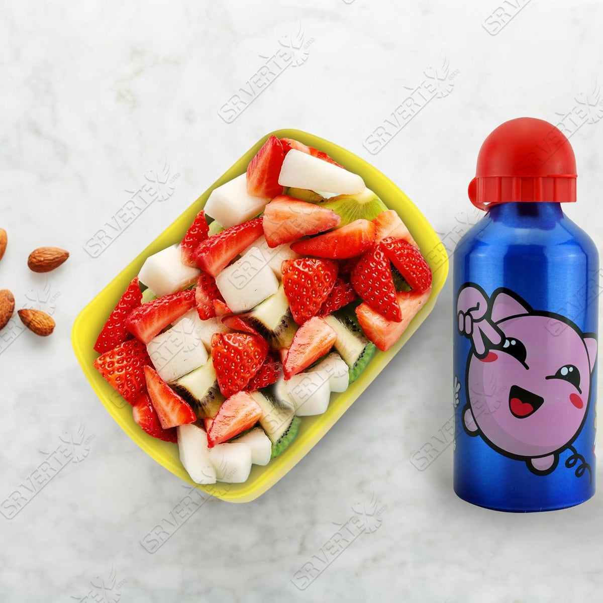 The Followings Kids Licensed Plastic Lunchbox with Aluminium Water Bottle Set – view 2