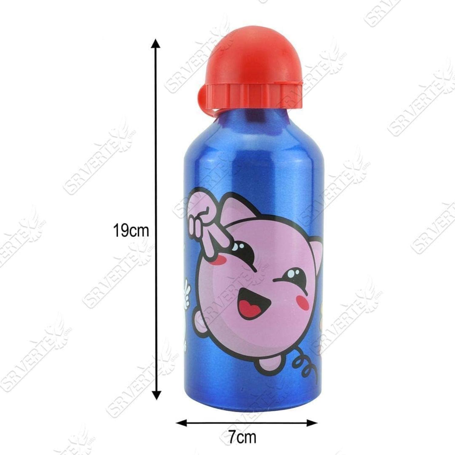 Kids Plastic Lunchbox with Aluminium Water Bottle Set - Assorted