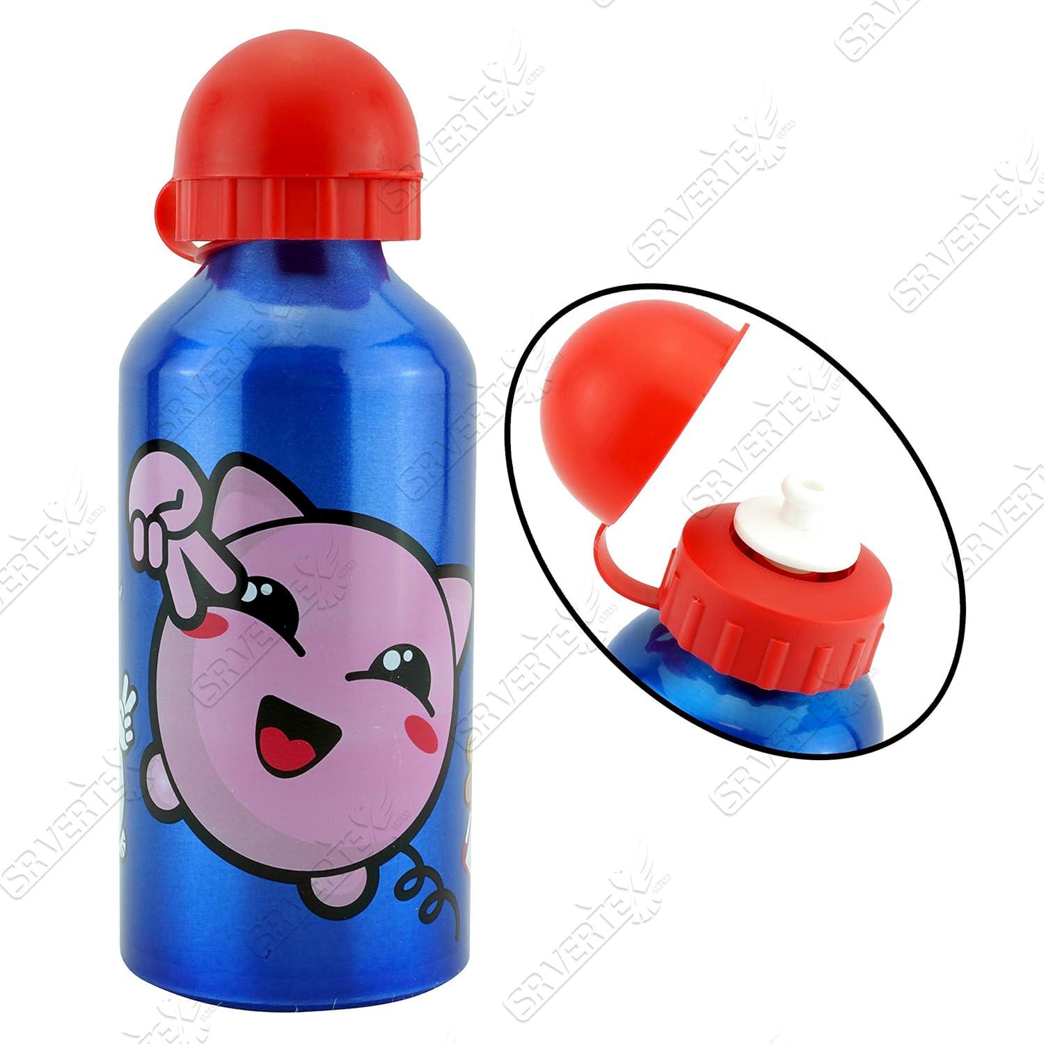 Kids Plastic Lunchbox with Aluminium Water Bottle Set - Assorted