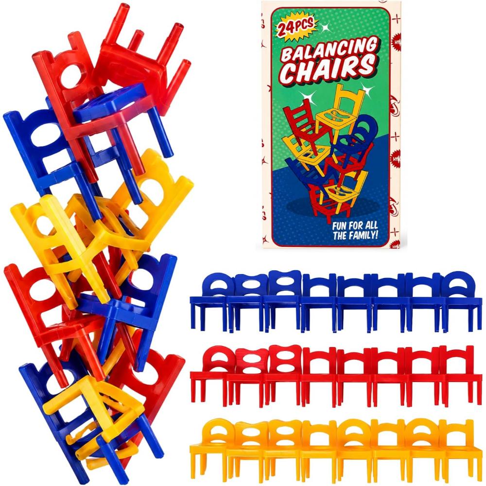 24Pcs Balancing Chairs Stacking Game