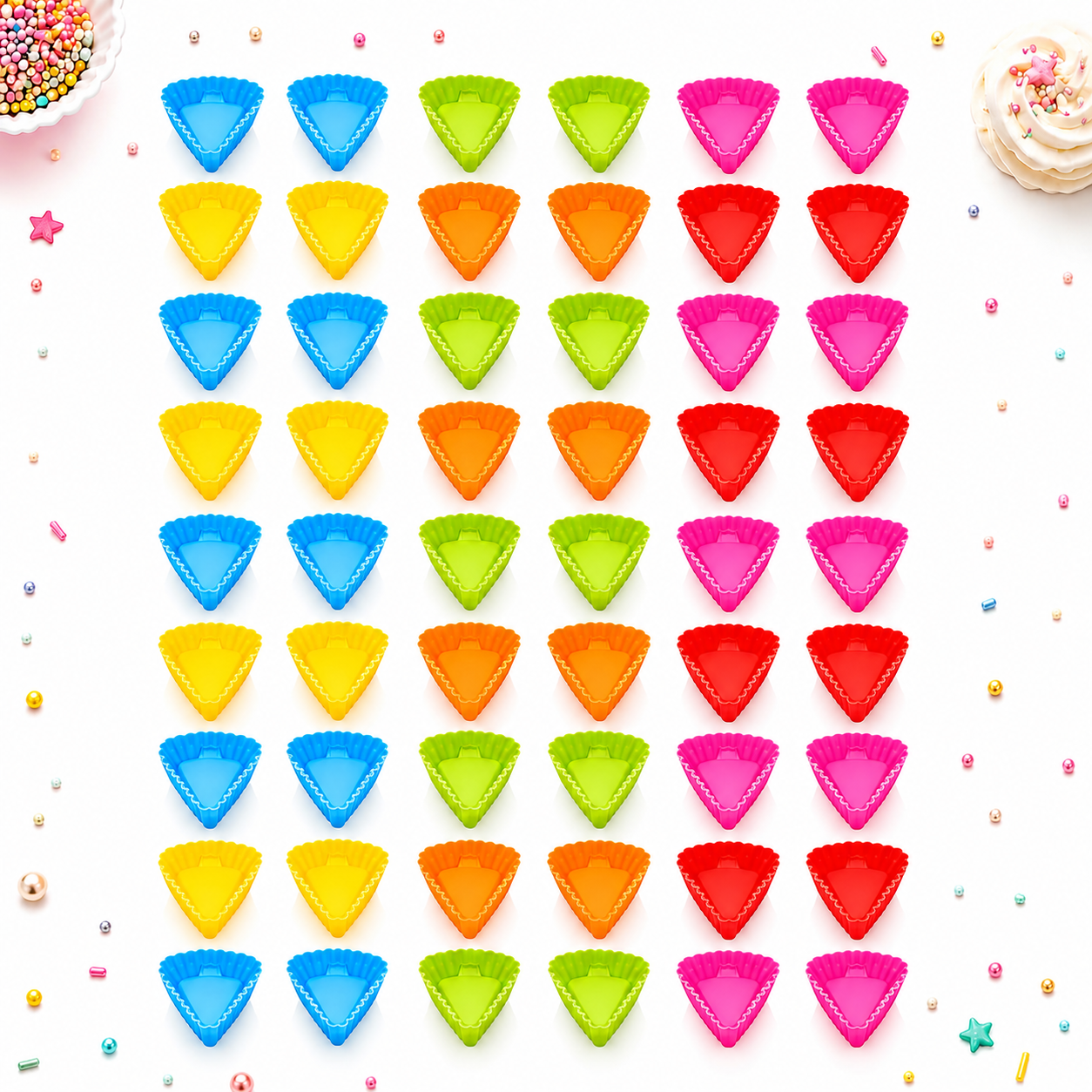 6cm Triangle Silicone Baking Moulds