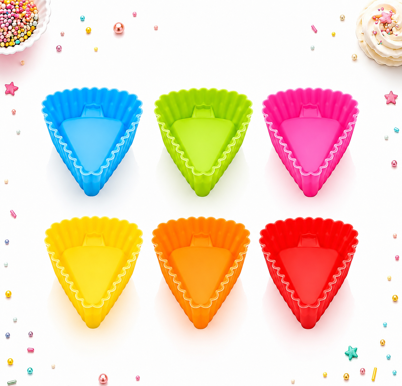 6cm Triangle Silicone Baking Moulds