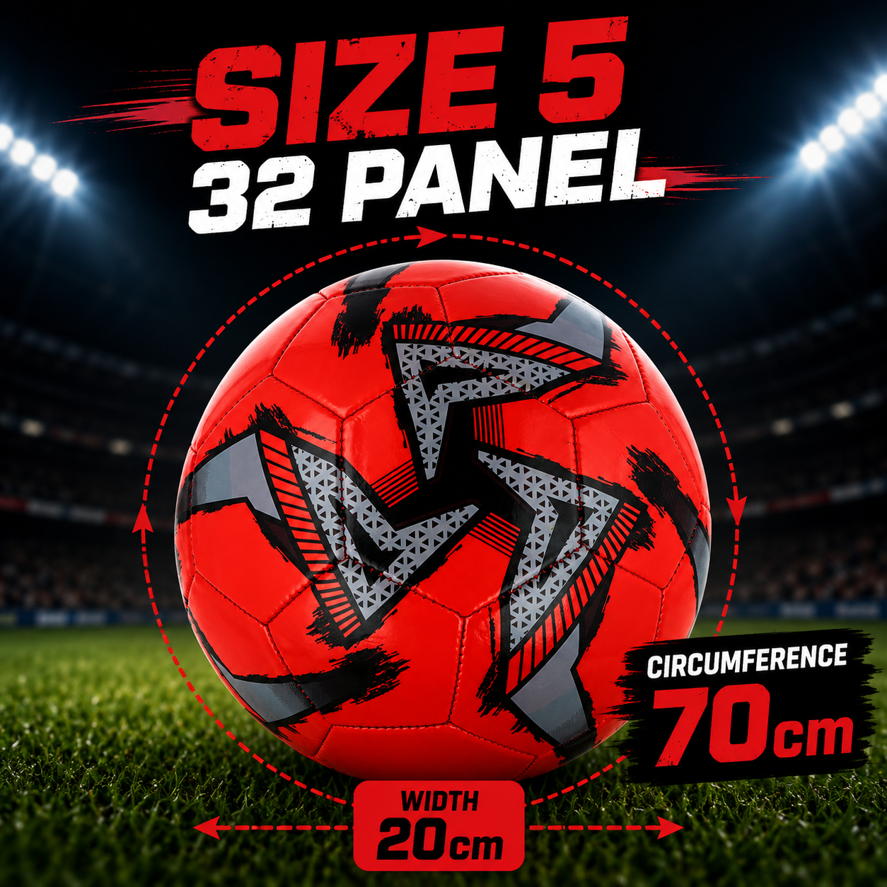 32-Panel Inflatable Football Size 5