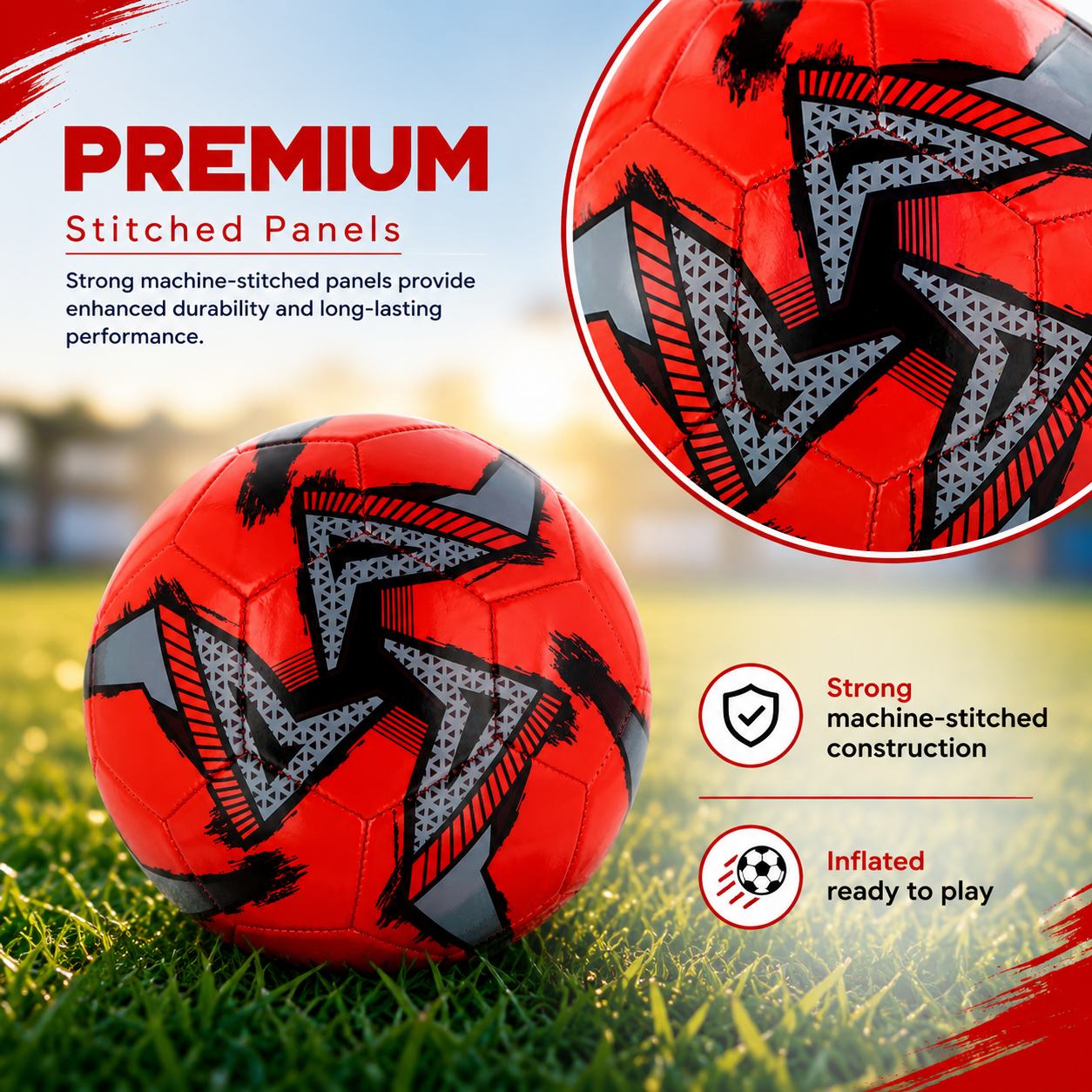 32-Panel Inflatable Football Size 5