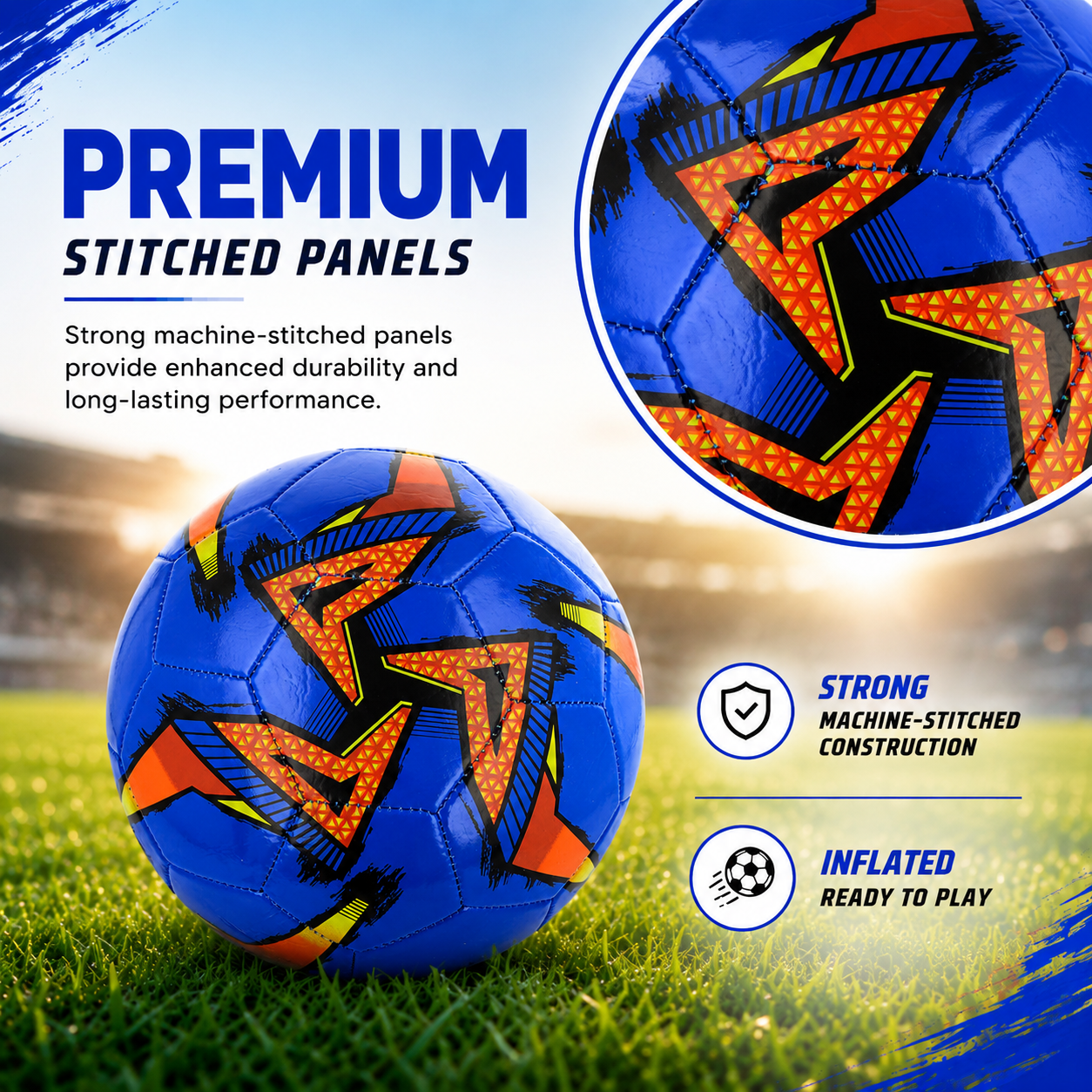 32-Panel Inflatable Football Size 5