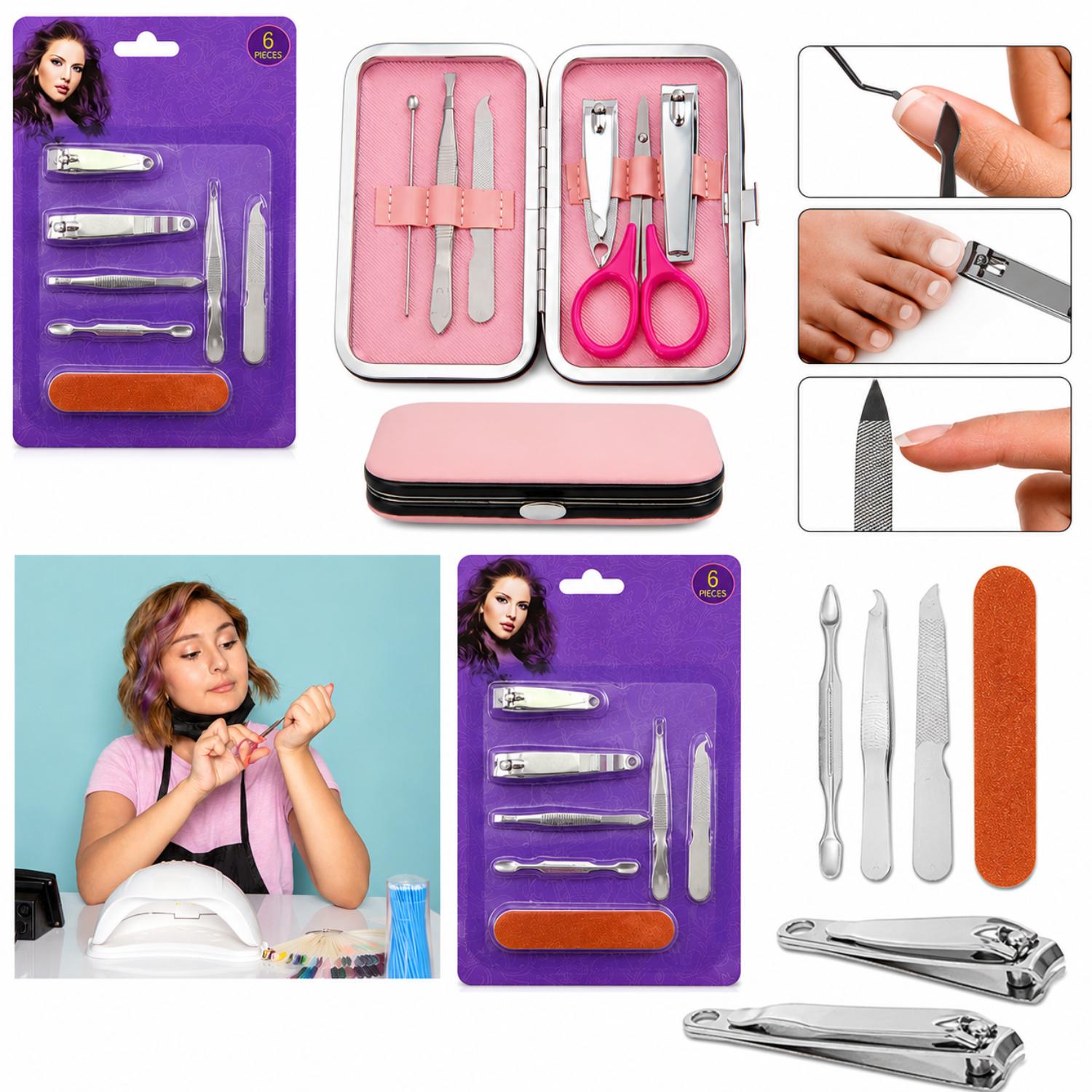 Manicure Nail Care Set 6pcs - Assorted Colours