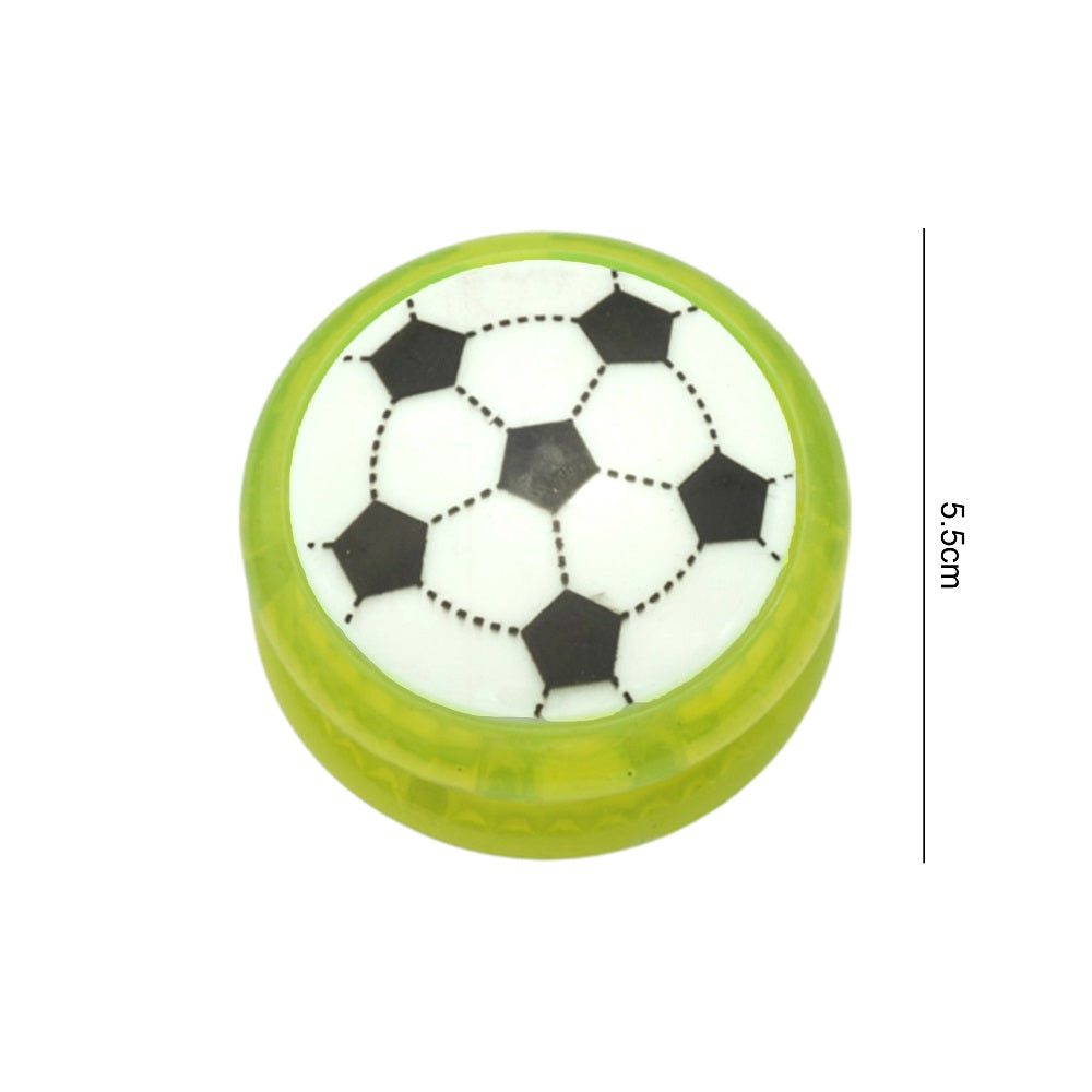 5cm LightUp Football Printed Yoyo- Yellow