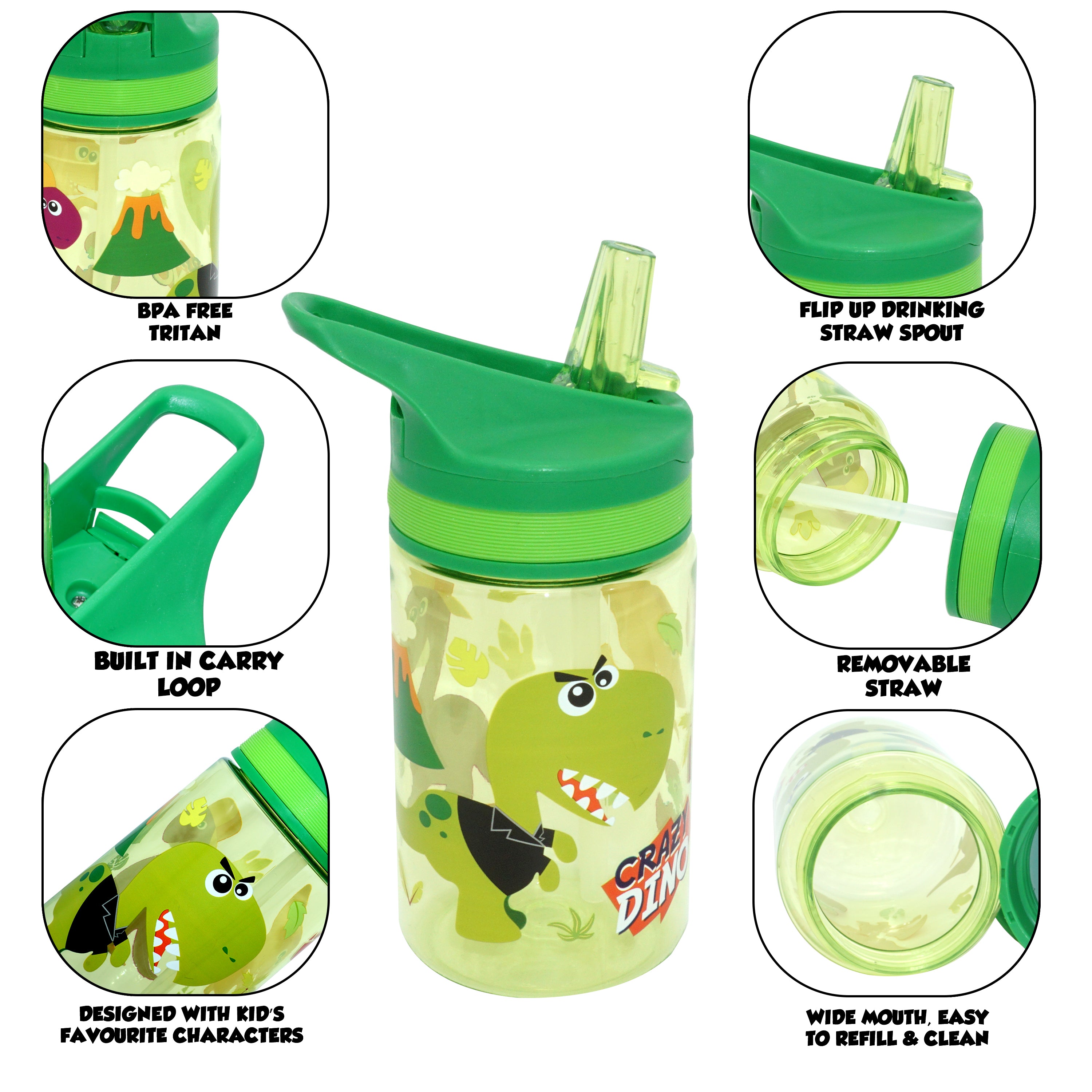 Tritan Water Bottle 400ml - Assorted Character