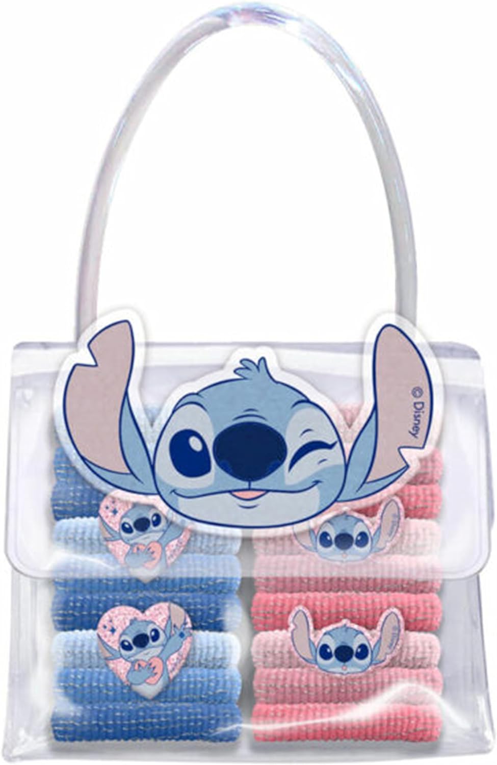 Disney Stitch 20 Pcs Girls Nylon Hairs Ties PVC Bag Non-Slip