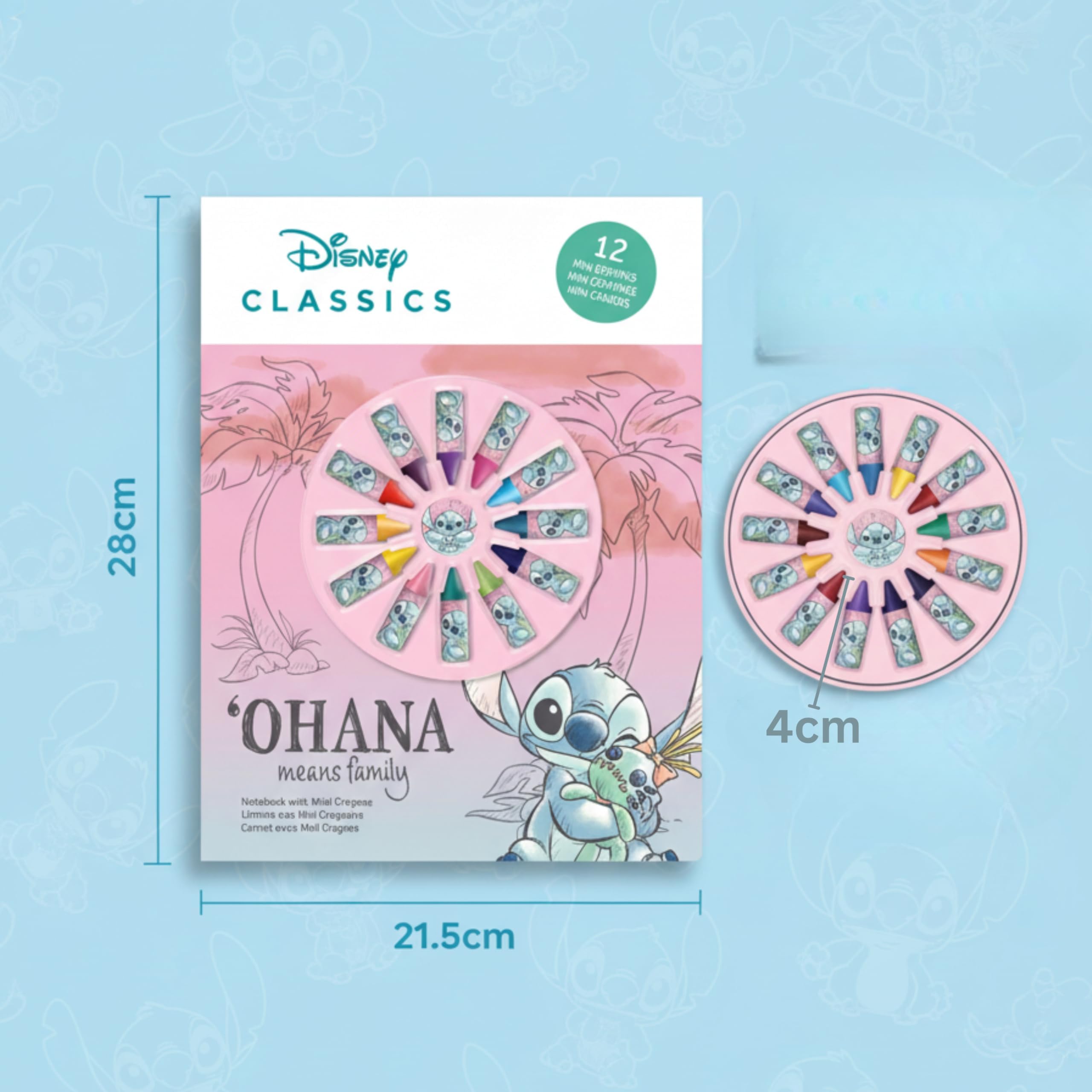 Kids Notebook & Mini Crayons Colouring Set – Assorted