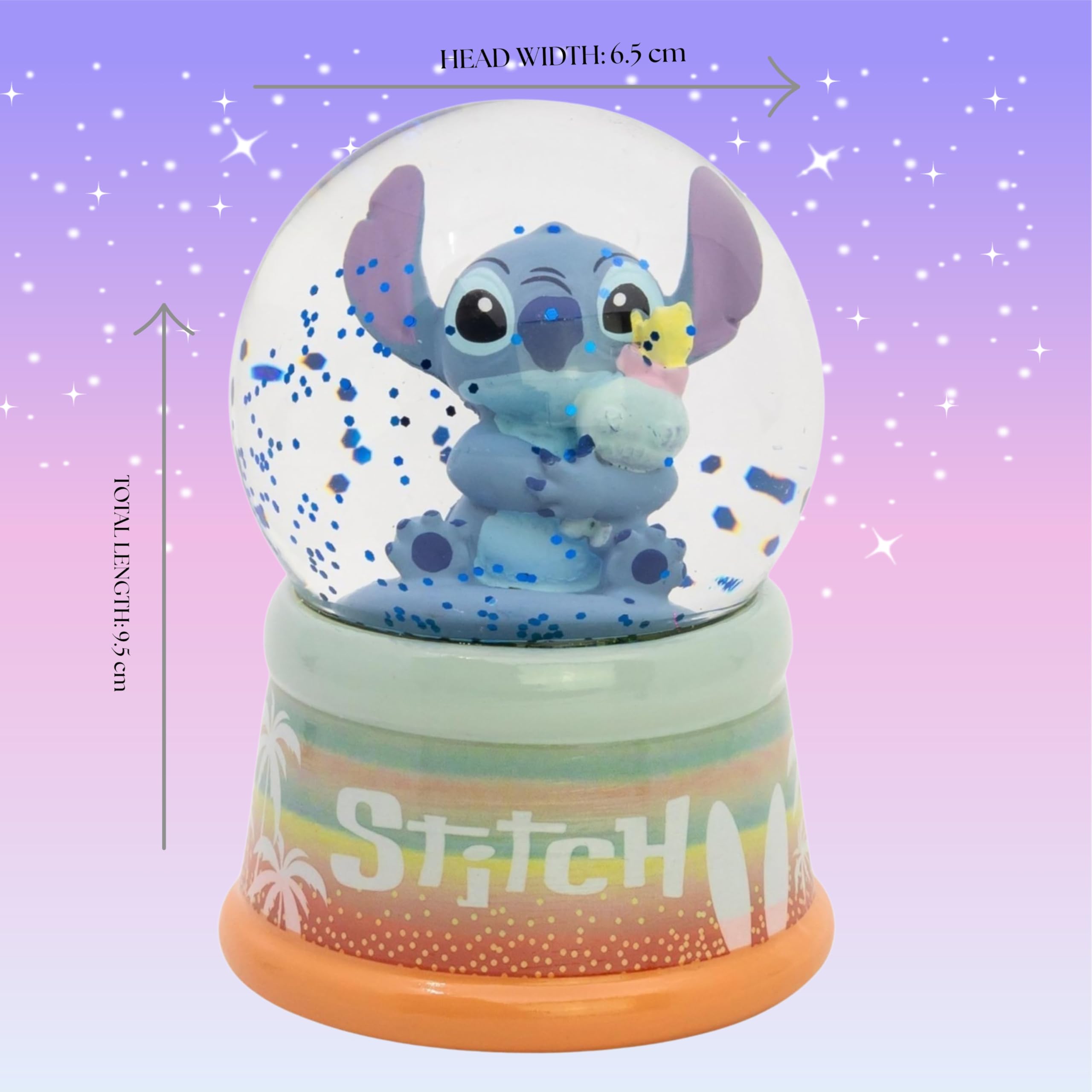 Glass Snow Globe 9.5cm Glitter Water Dome with Gift Box