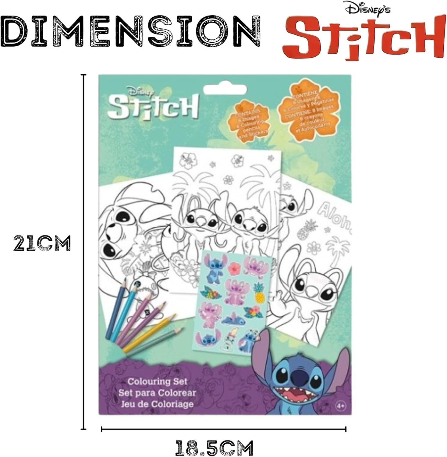 Kids Colouring Activity Set with Pencils - Assorted