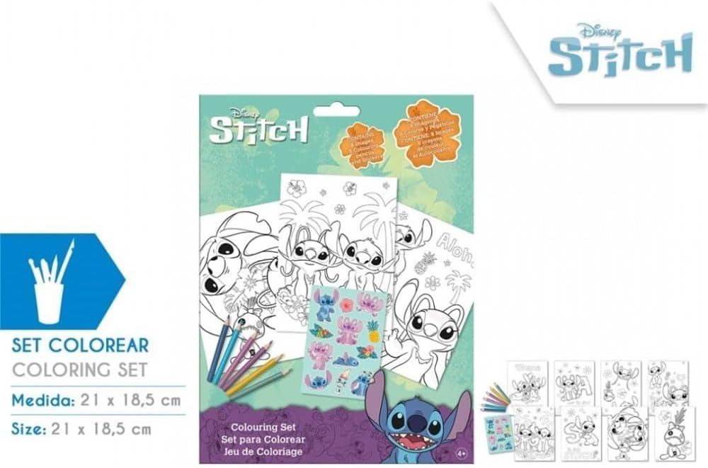 Kids Colouring Activity Set with Pencils - Assorted