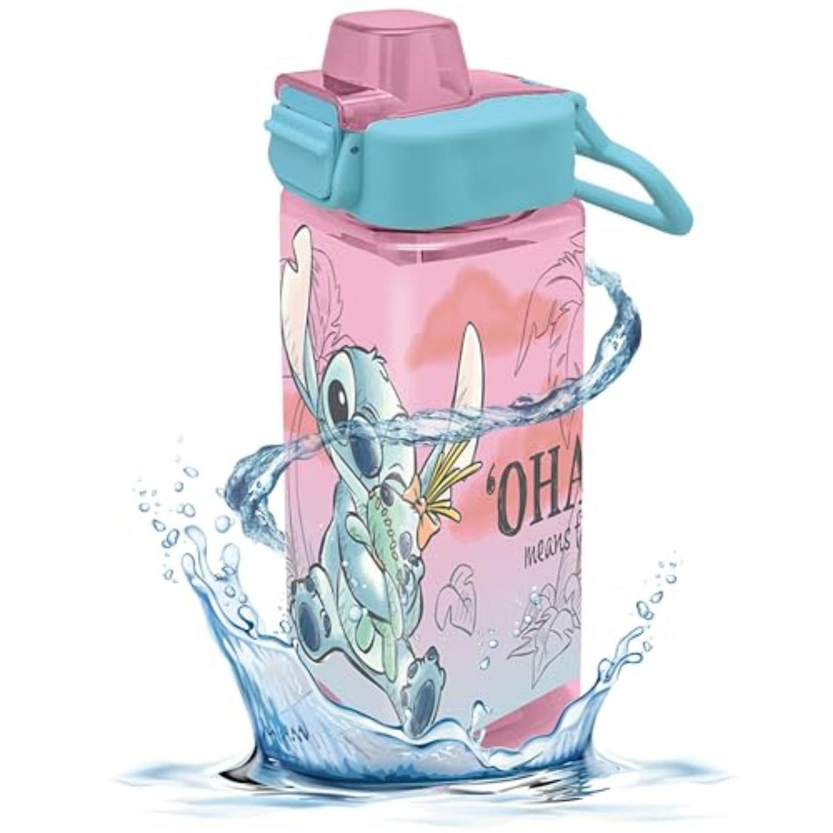 500ml Square Kids Water Bottle - Disney Stitch
