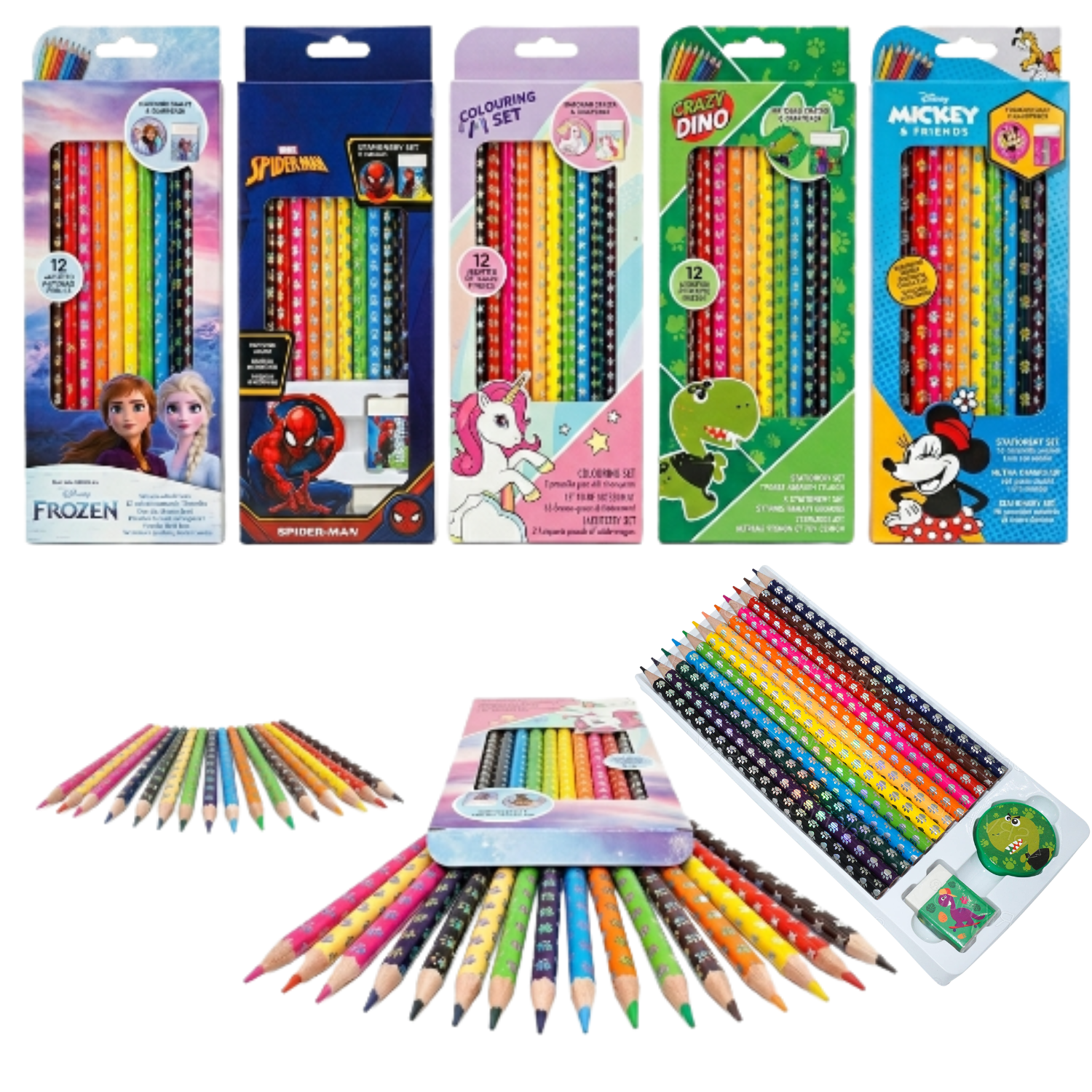 14Pcs Colouring Pencil Set - Assorted