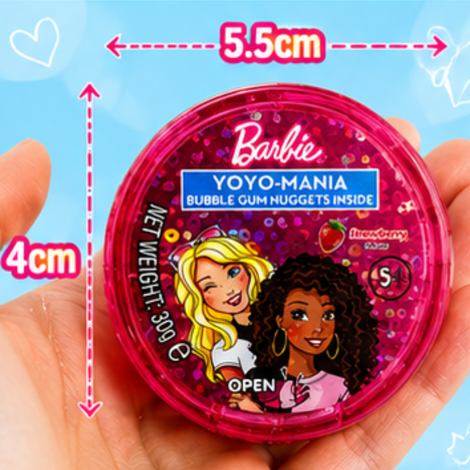 Barbie Yo-Yo with Bubble Gum 30g