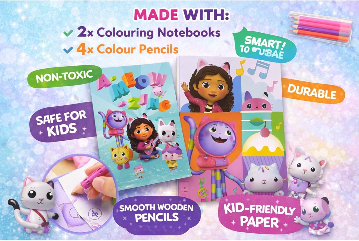 Kids Colouring Activity Set with Pencils - Assorted