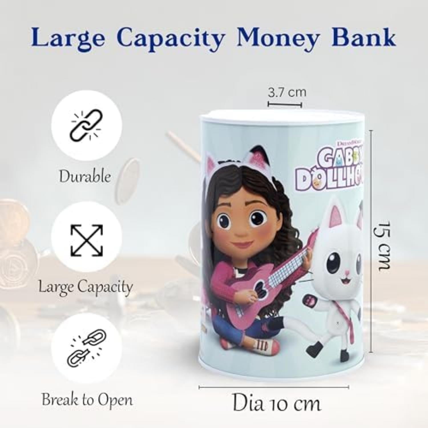 Assorted Character Metallic Money Box for Kids – Coin Savings Bank