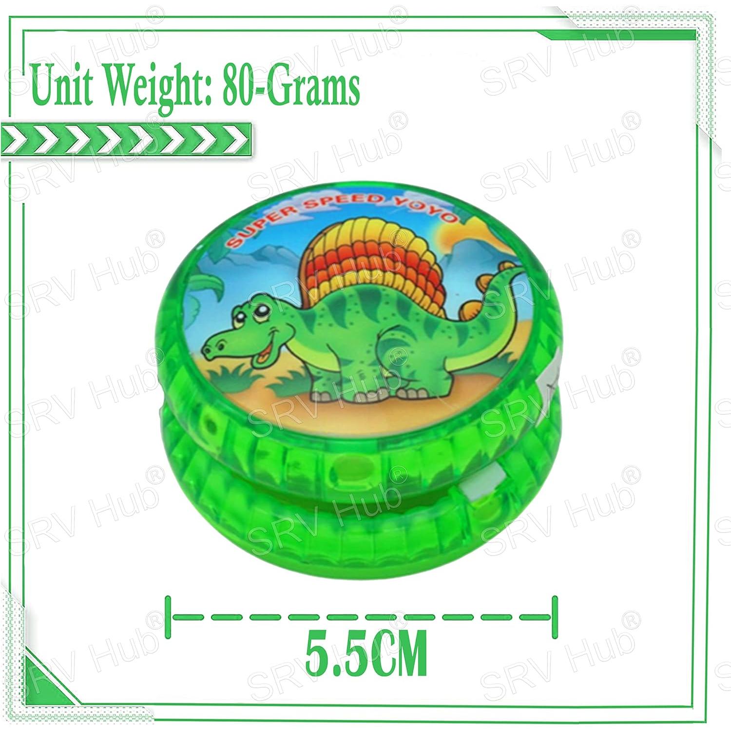 5.5cm Kids Light-Up Dinosaur Yo-Yo Toy with String - Assorted