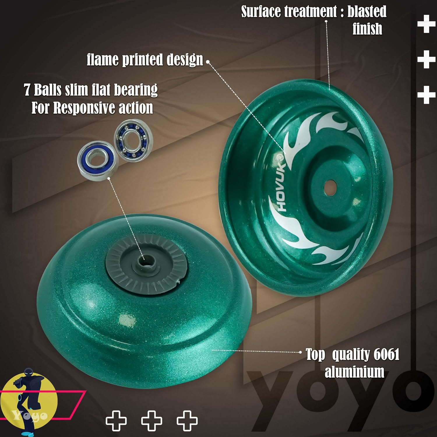 5cm Metal Responsive YoYos for Beginners – Assorted