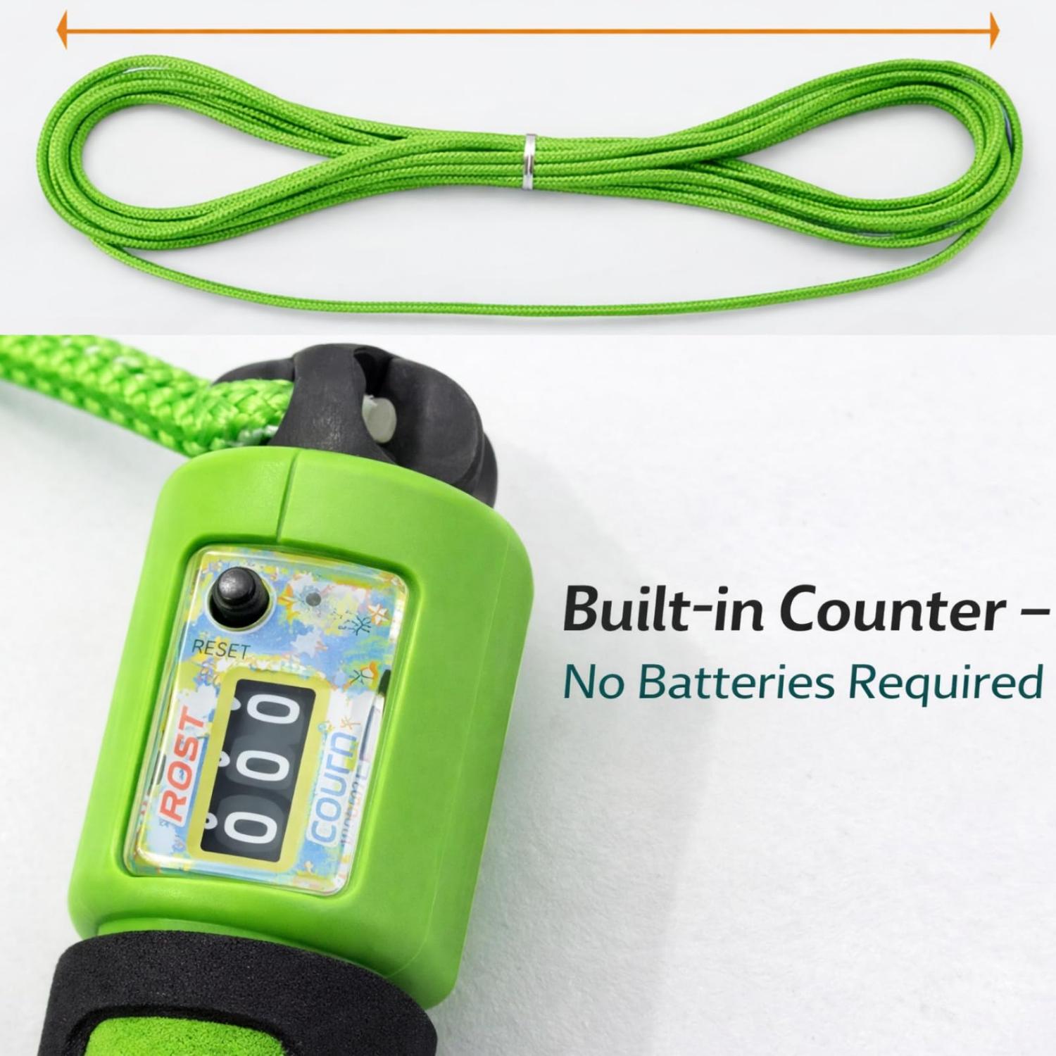 2.7m Adjustable Skipping Rope with Counter - Assorted
