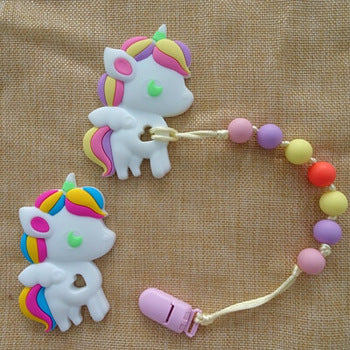 Baby Silicone Teether Blue Unicorn