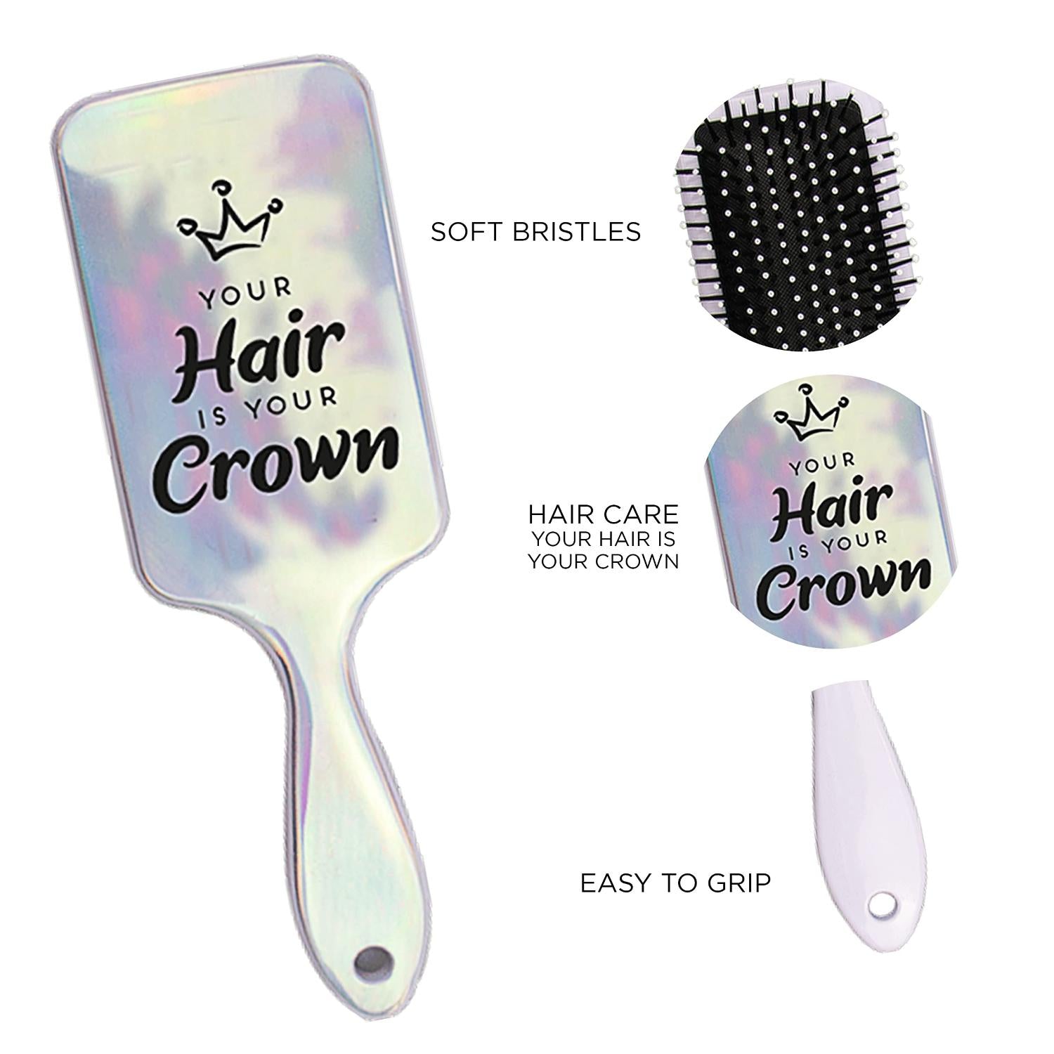 Iridescent Glitter Hairbrush 1pc