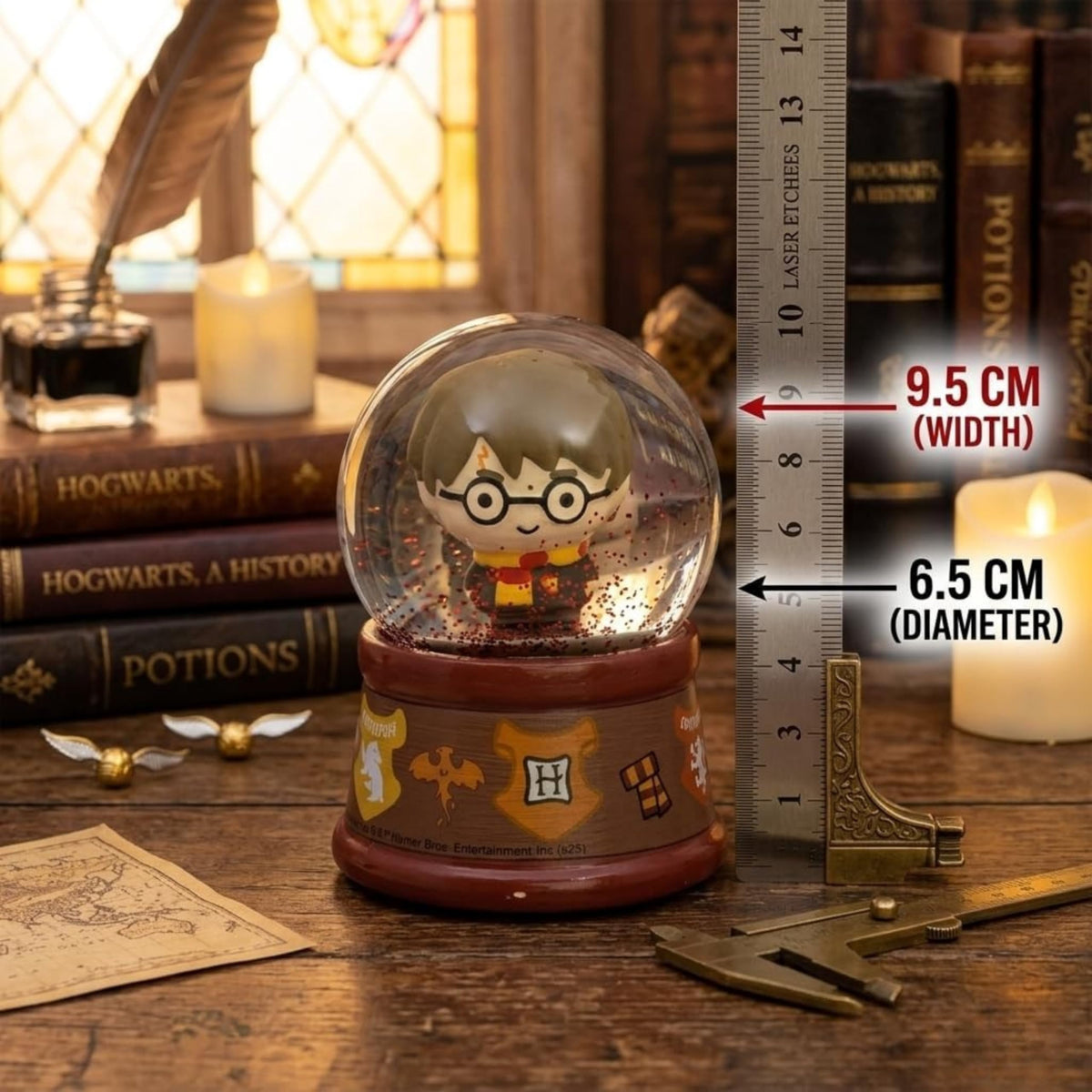 Harry Potter Kids Licensed Glass Snow Globe in Gift Box 9.5cm – view 3