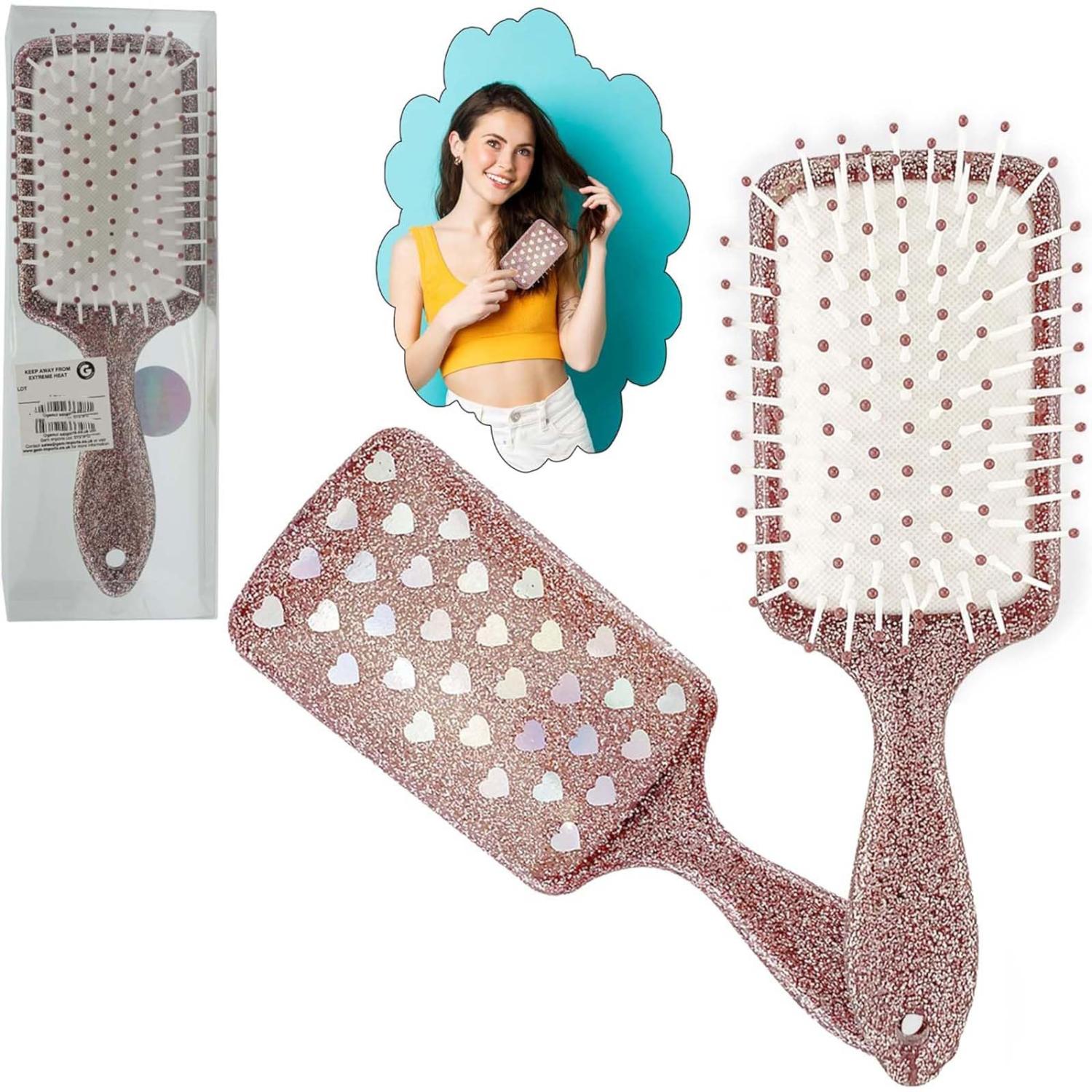 Iridescent Glitter Hairbrush 1pc