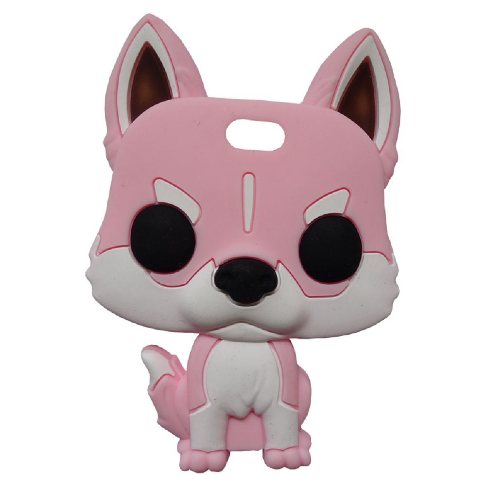Baby Silicone Teether Pink Husky